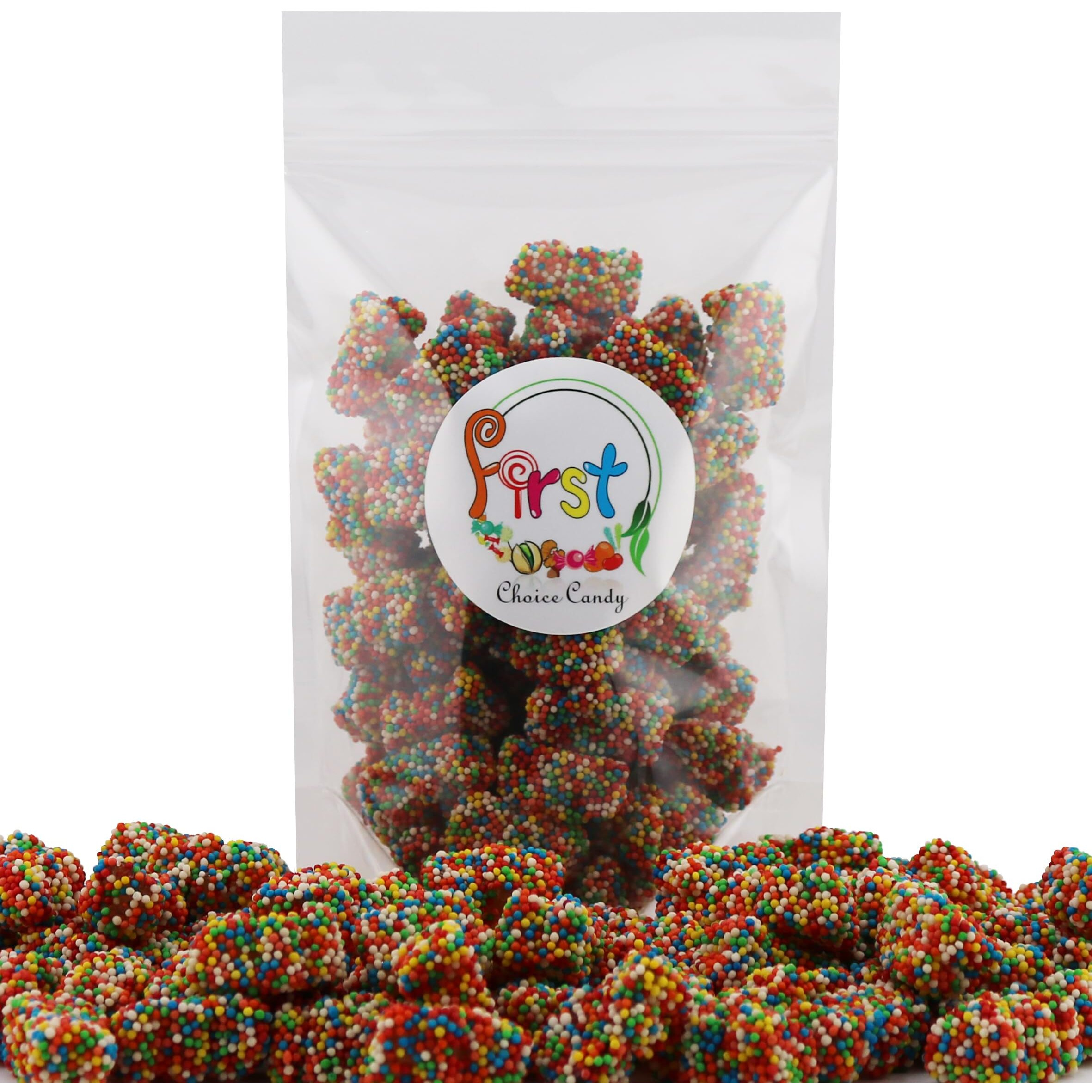 Firstchoicecandy Gummy Bears Crispy Crunchy, Rainbow Gummy Bears (2 Lb)