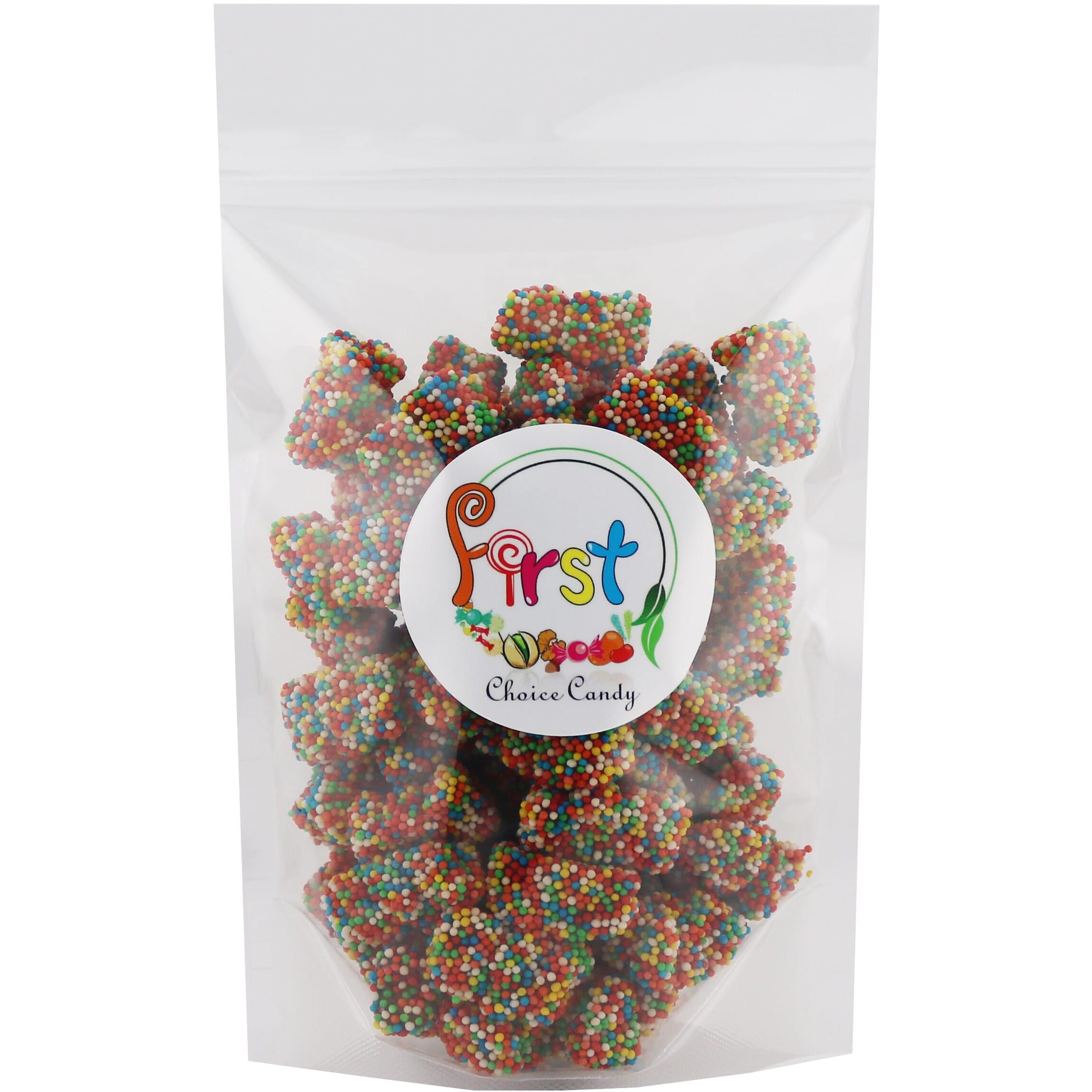 Firstchoicecandy Gummy Bears Crispy Crunchy, Rainbow Gummy Bears (2 Lb)