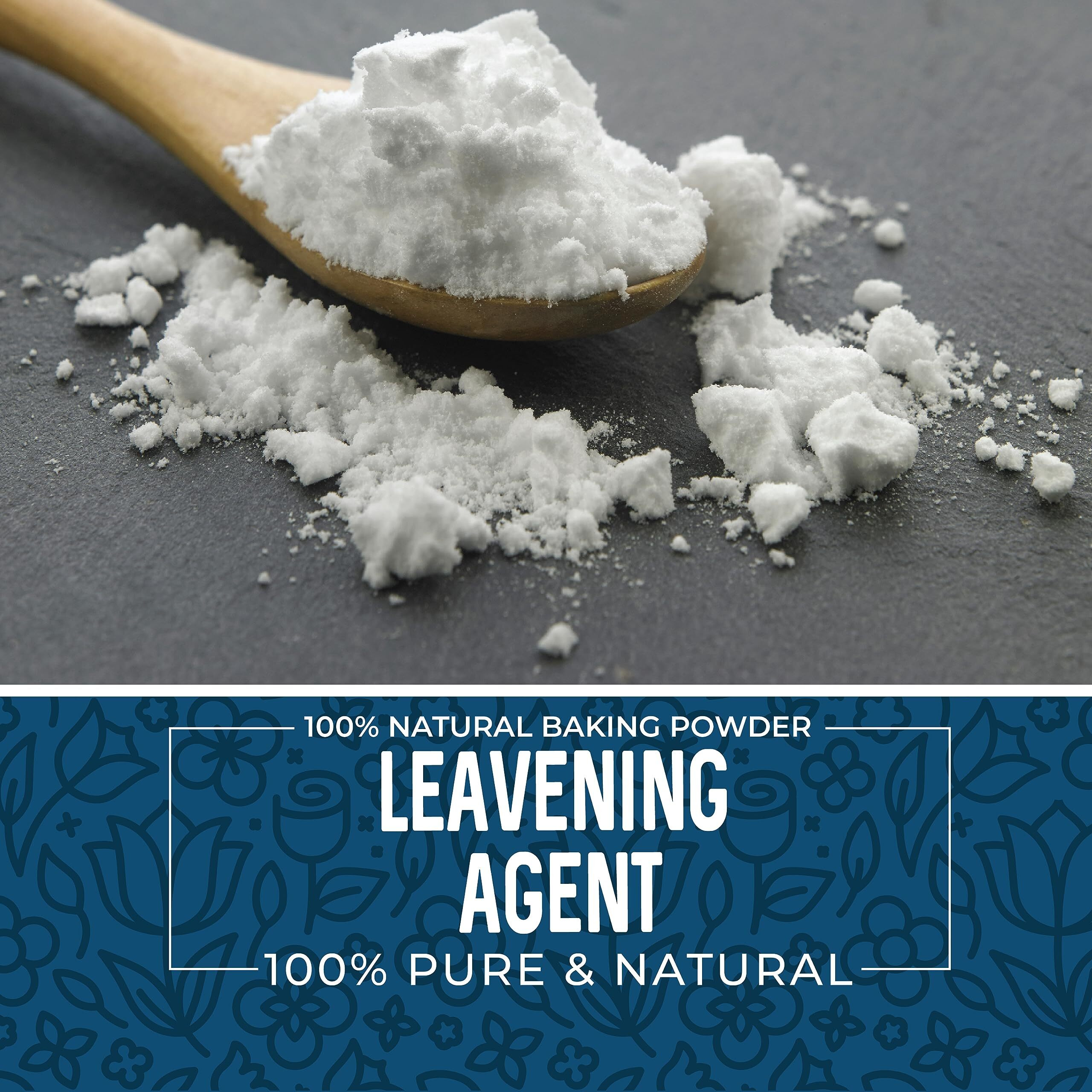 Baking Powder Aluminum Free 1Lbs. Double Acting, Baking Powder For Cooking. Leavening Agent, Non Gmo, Batch Tested Baking Powder Bulk 16Oz. Made In Canada