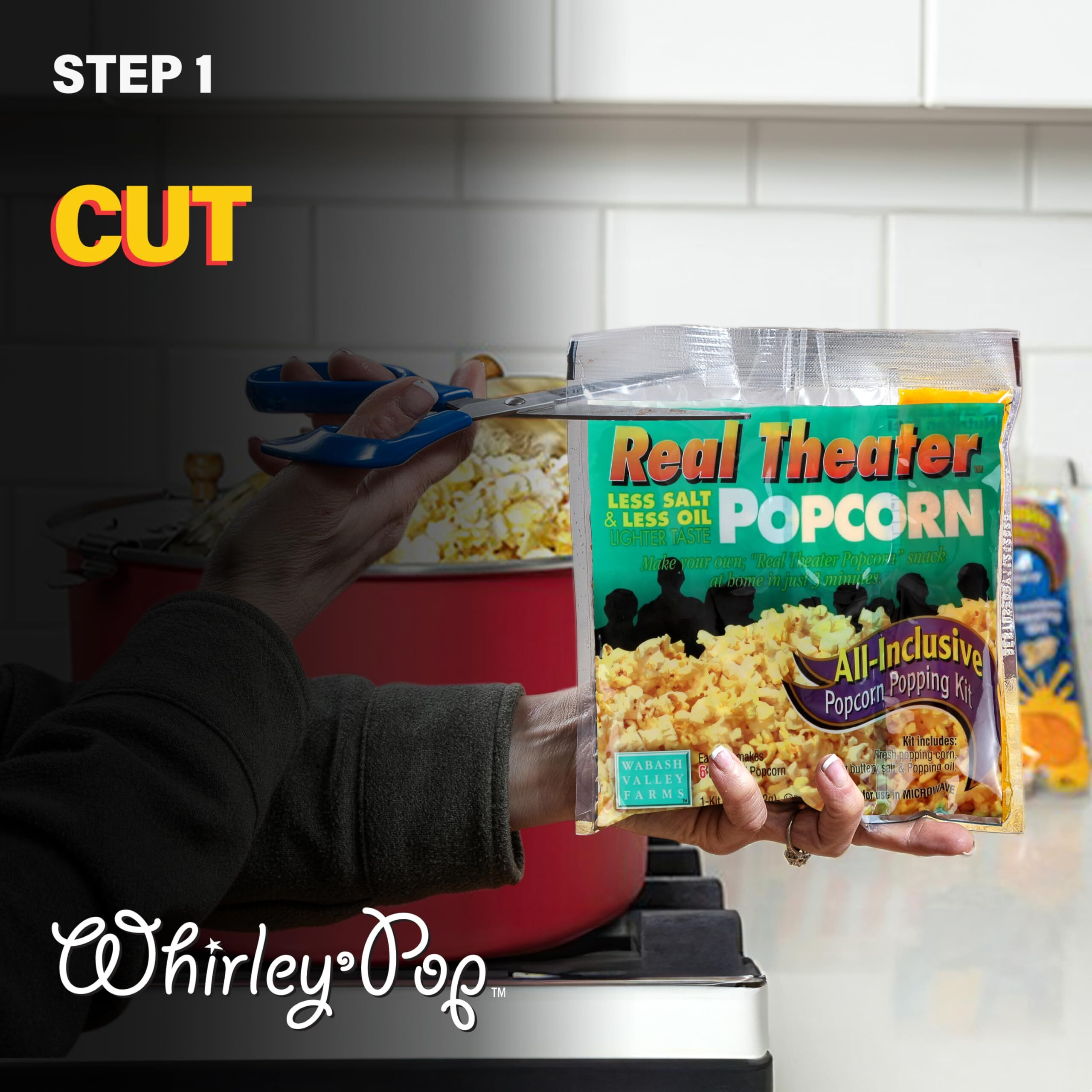 Wabash Valley Farms Popcorn Popping Kits -Less Salt Less Oil, Popcorn Kernels For Popcorn Machine, All In One Popcorn Kernels, Popcorn Kits, 25 Kits