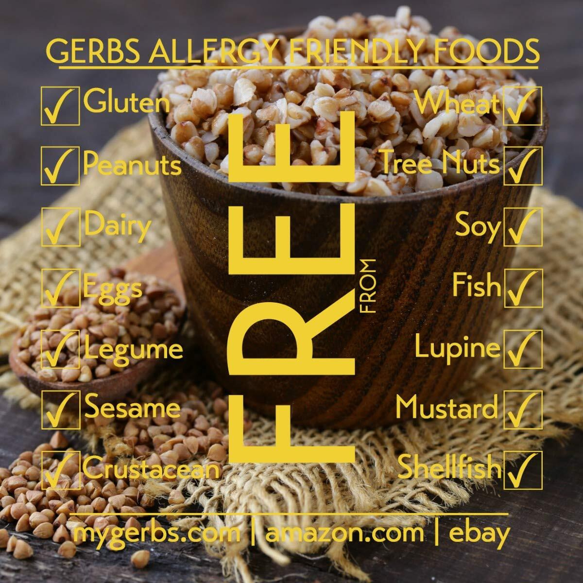 Gerbs Buckwheat Grain Groats 2 Lbs. Premium Grade | Top 14 Food Allergy Free Non Gmo | Freshly Harvested Packed In Resealable Bulk Bag | Rich In Iron, Fiber & Protein | Gluten Peanut Tree Nut Free
