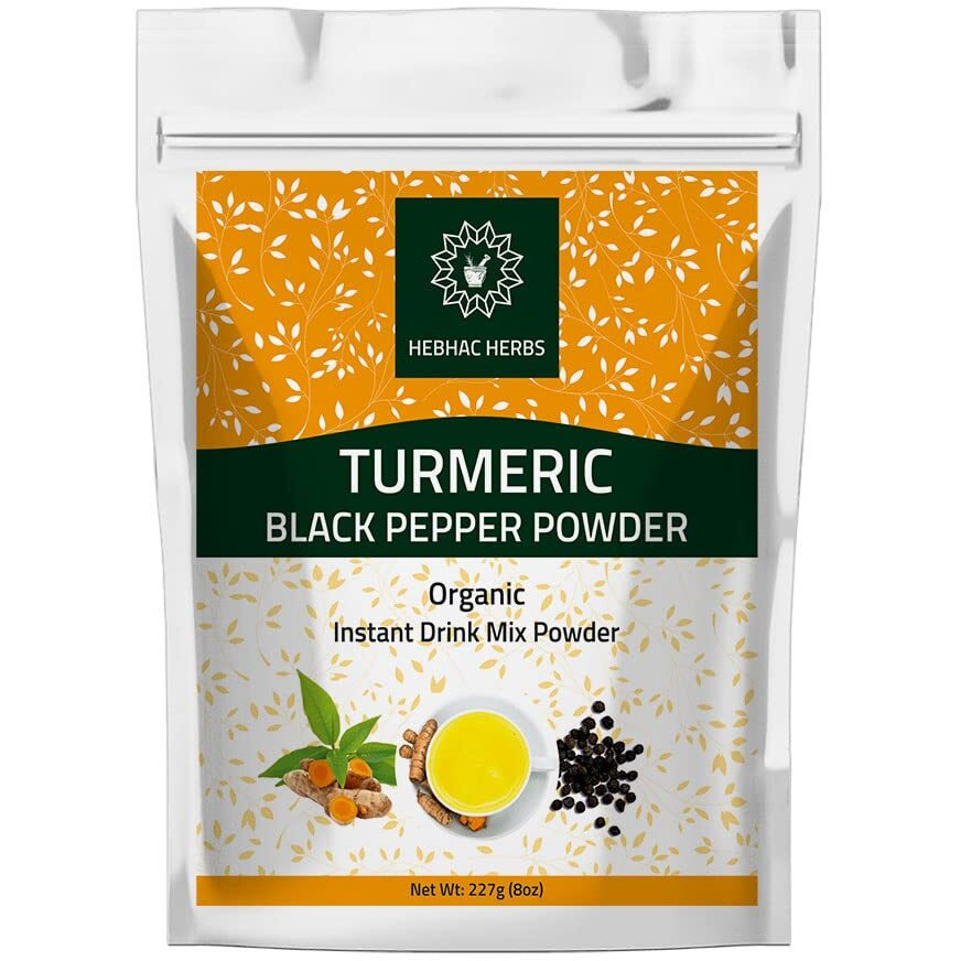 Turmeric Curcumin Powder With Black Pepper Powder 227G (8Oz) - Instant Drink Mix Powder Turmeric Curcumin Powder | Instant Drink Mix Powder