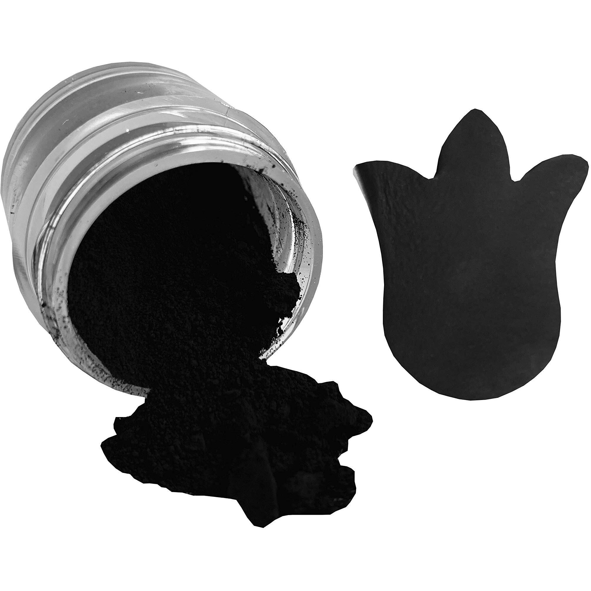 Edible Charcoal Black Petal Dust, (4 Grams Each Container) By Oh Sweet Art Corp