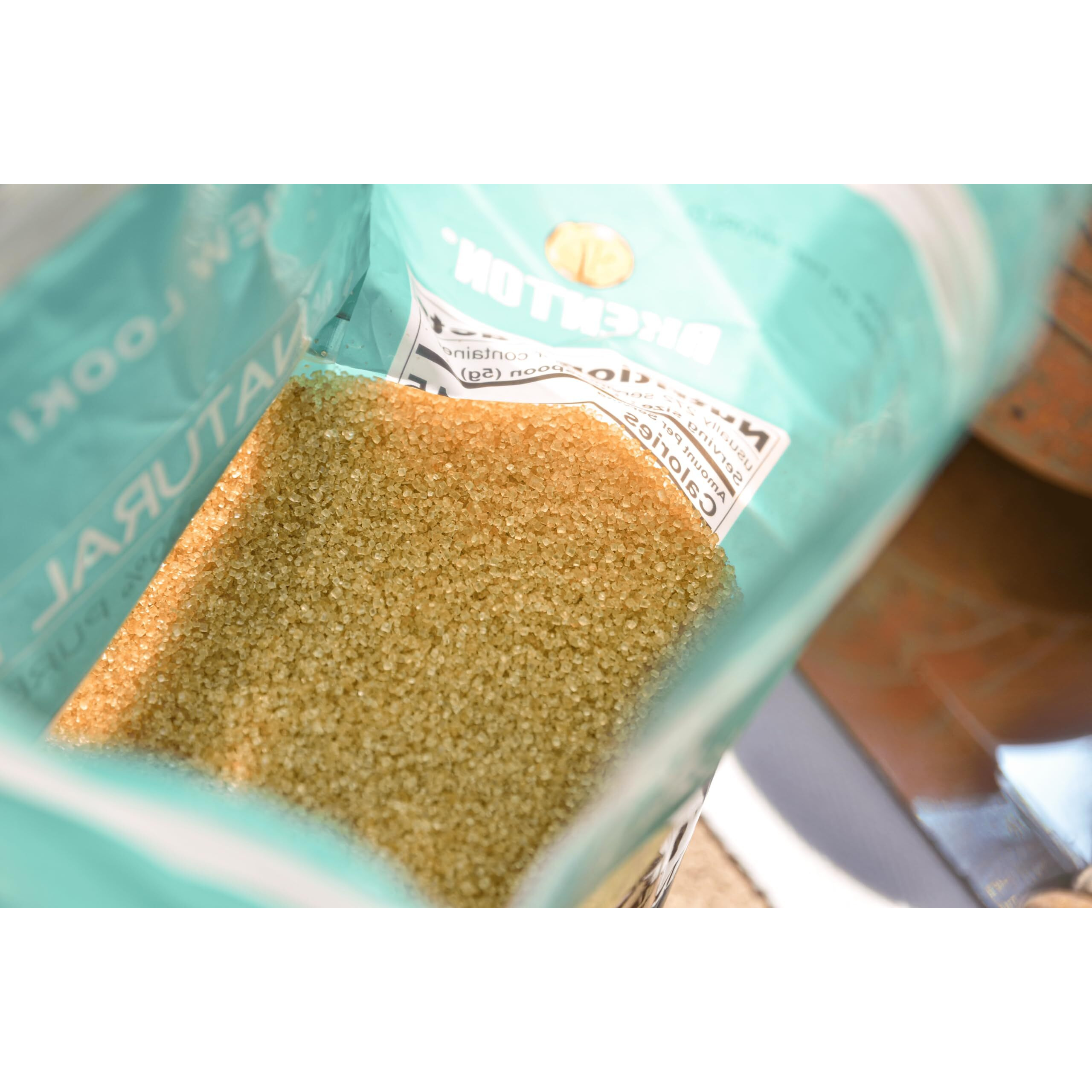 Akenton Natural Raw Cane Sugar, 5 Pound Resealable Bag | 100% Natural, Unprocessed, Unbleached, Unrefined Sugar | Gluten-Free, Vegan, Kosher | Non-Gmo Project Verified