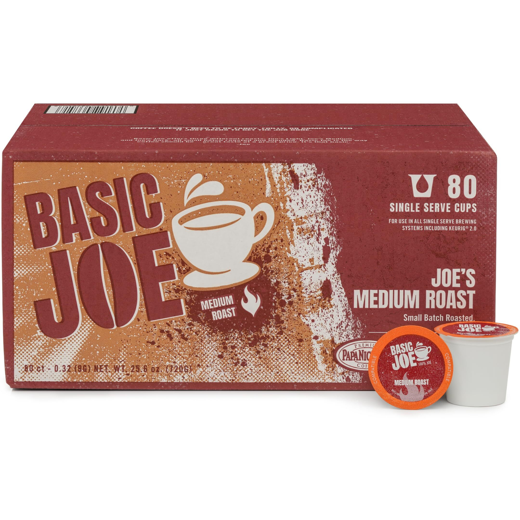 Basic Joe 80-Count 100% Arabica Medium Roast Single Serve Coffee Pods For K-Cup Keurig Brewers
