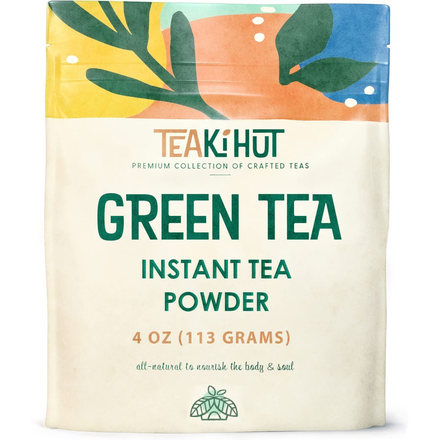 Teaki Hut Instant Green Tea Powder, Refreshing Unsweetened Drink Powder, Premium Green Tea Instant Powder For Beverages, Smoothies Or Baked Goods, Green Tea Detox, Great Hot Or Cold - 4 Oz