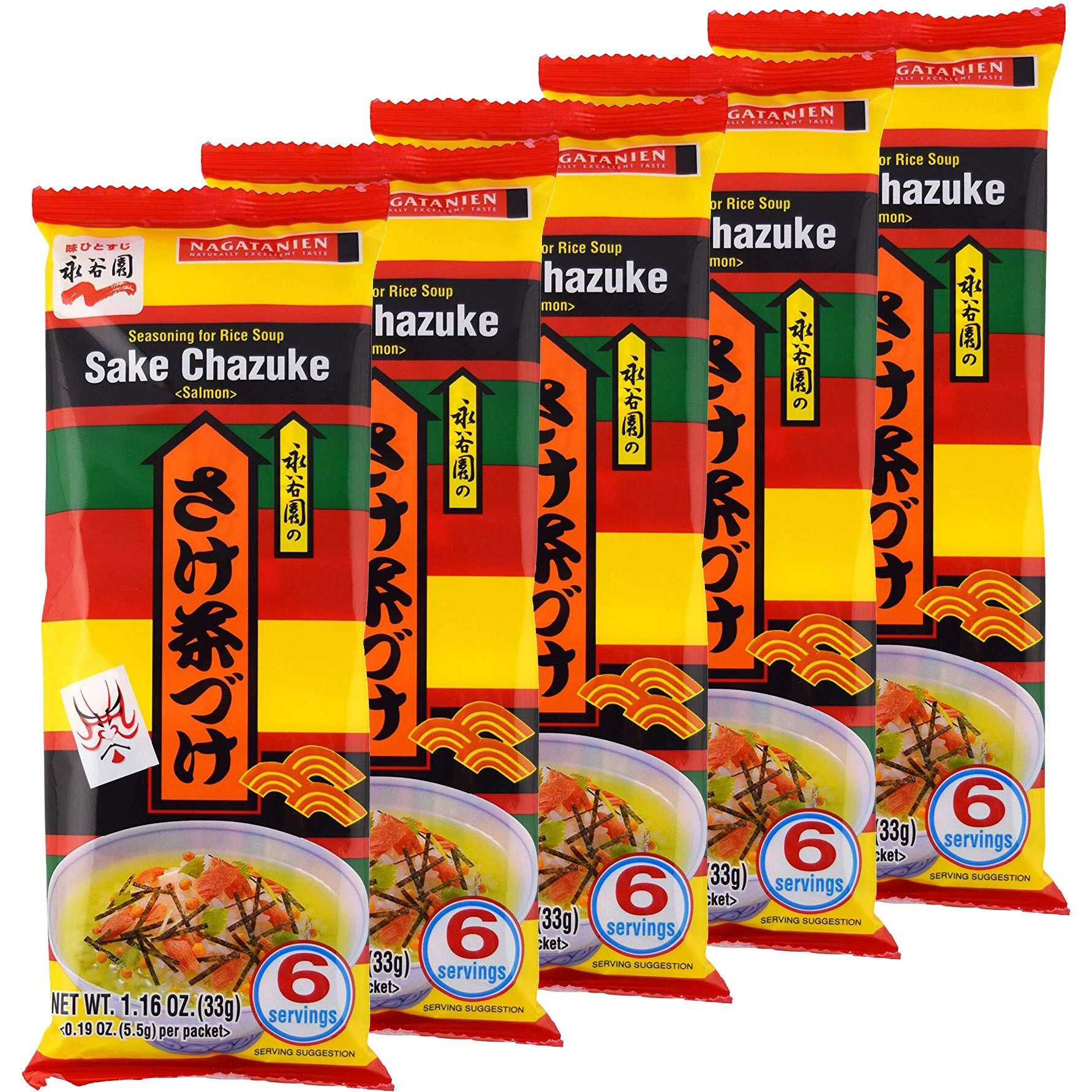 Nagatanien Sake Chazuke 6Pcs Salmon Flavor 1.16Oz (5 Pack)
