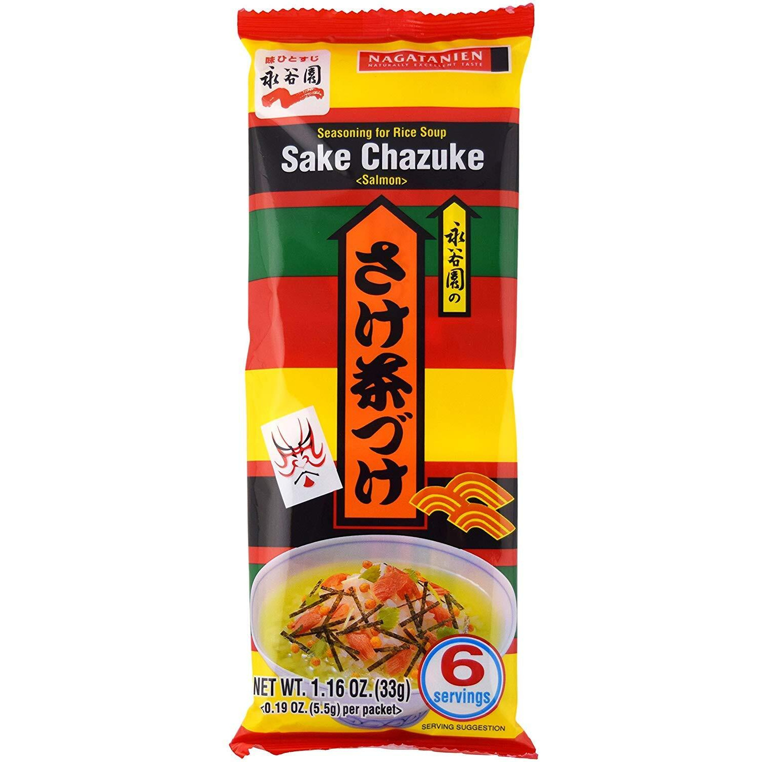 Nagatanien Sake Chazuke 6Pcs Salmon Flavor 1.16Oz (5 Pack)
