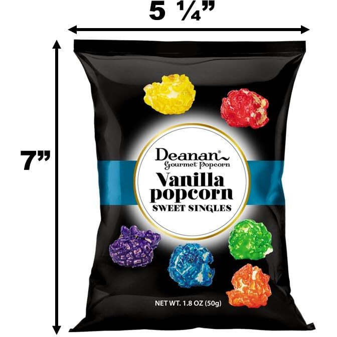 Deanan Vanilla Popcorn "&quotSweet Singles"" 12 Count (1.8 Oz Each)
