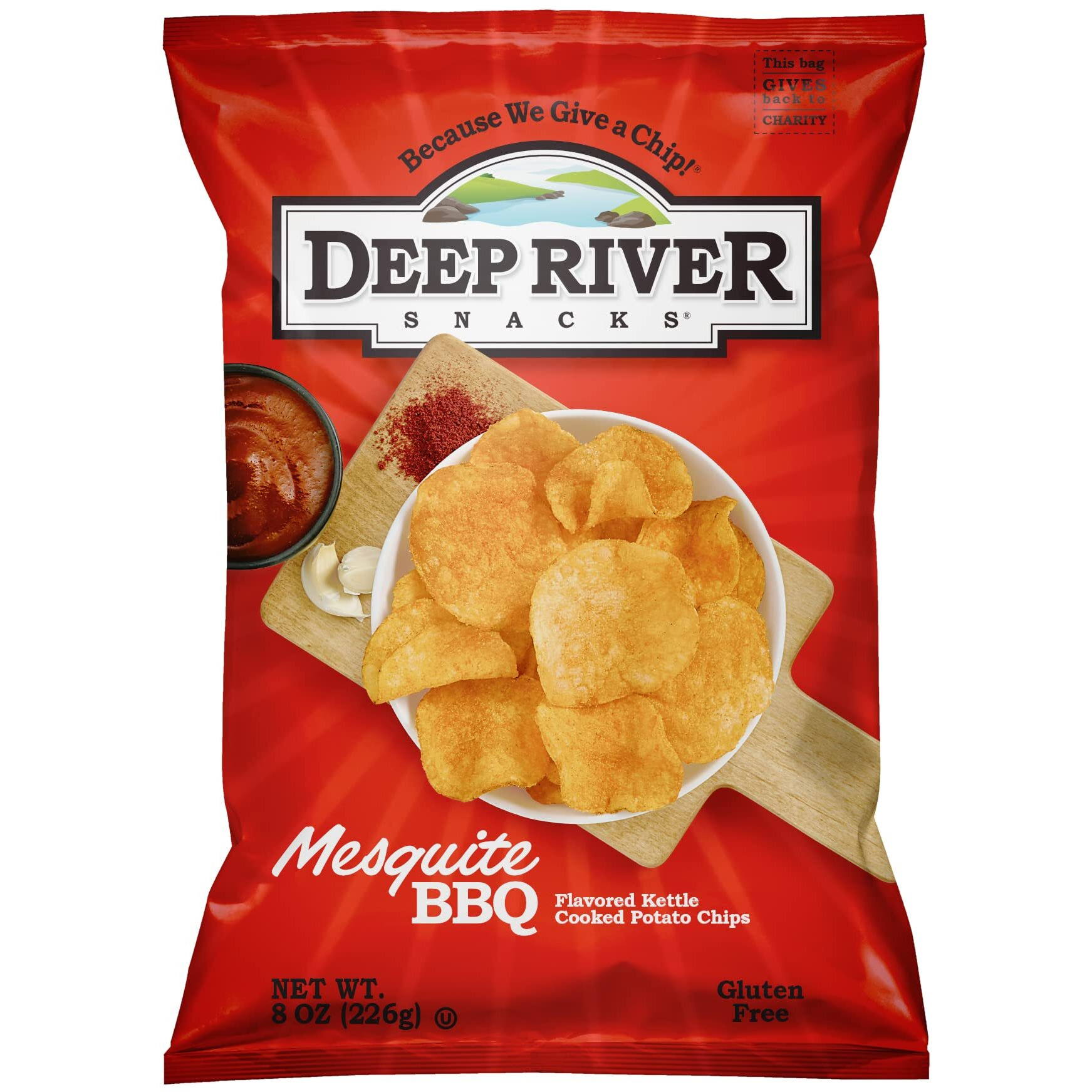 Deep River Snacks Mesquite Bbq Kettle Cooked Potato Chips, 8-Ounce (Pack Of 12)