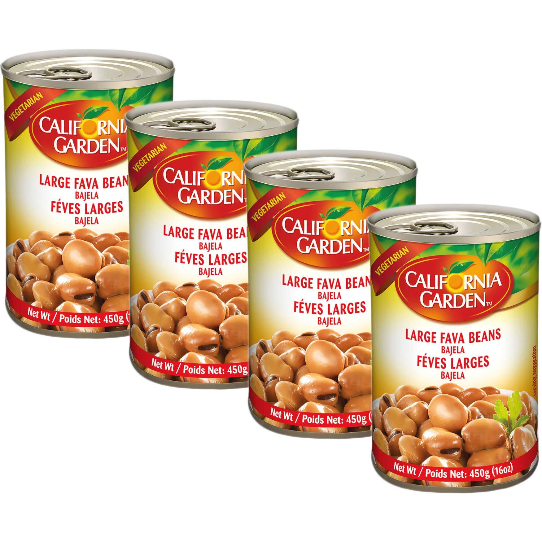 California Garden Bajela Large Fava Beans 450G (4 Cans)