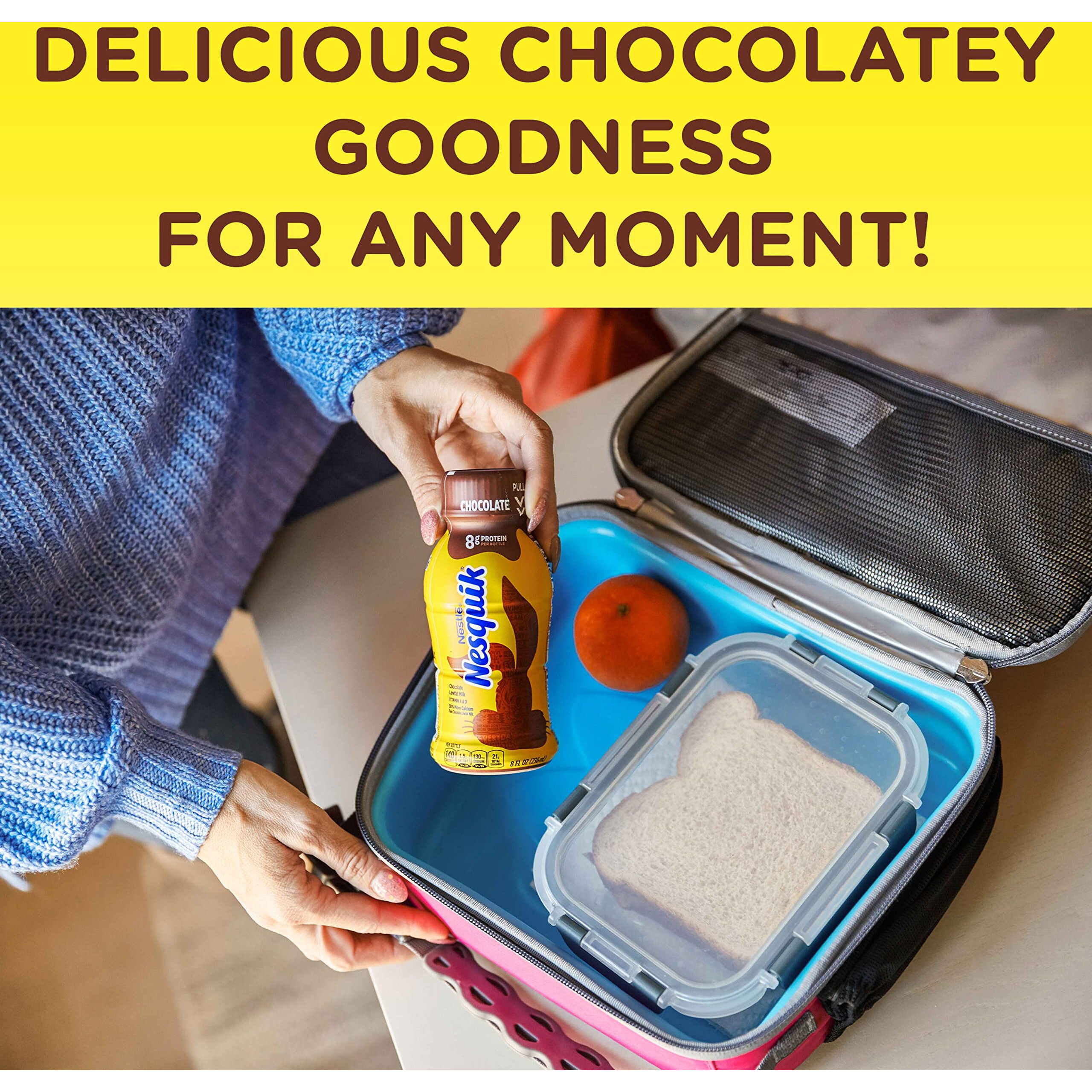 Nesquik Chocolate Lowfat Milk Ready To Drink 12 Pack Of 8 Fl Oz