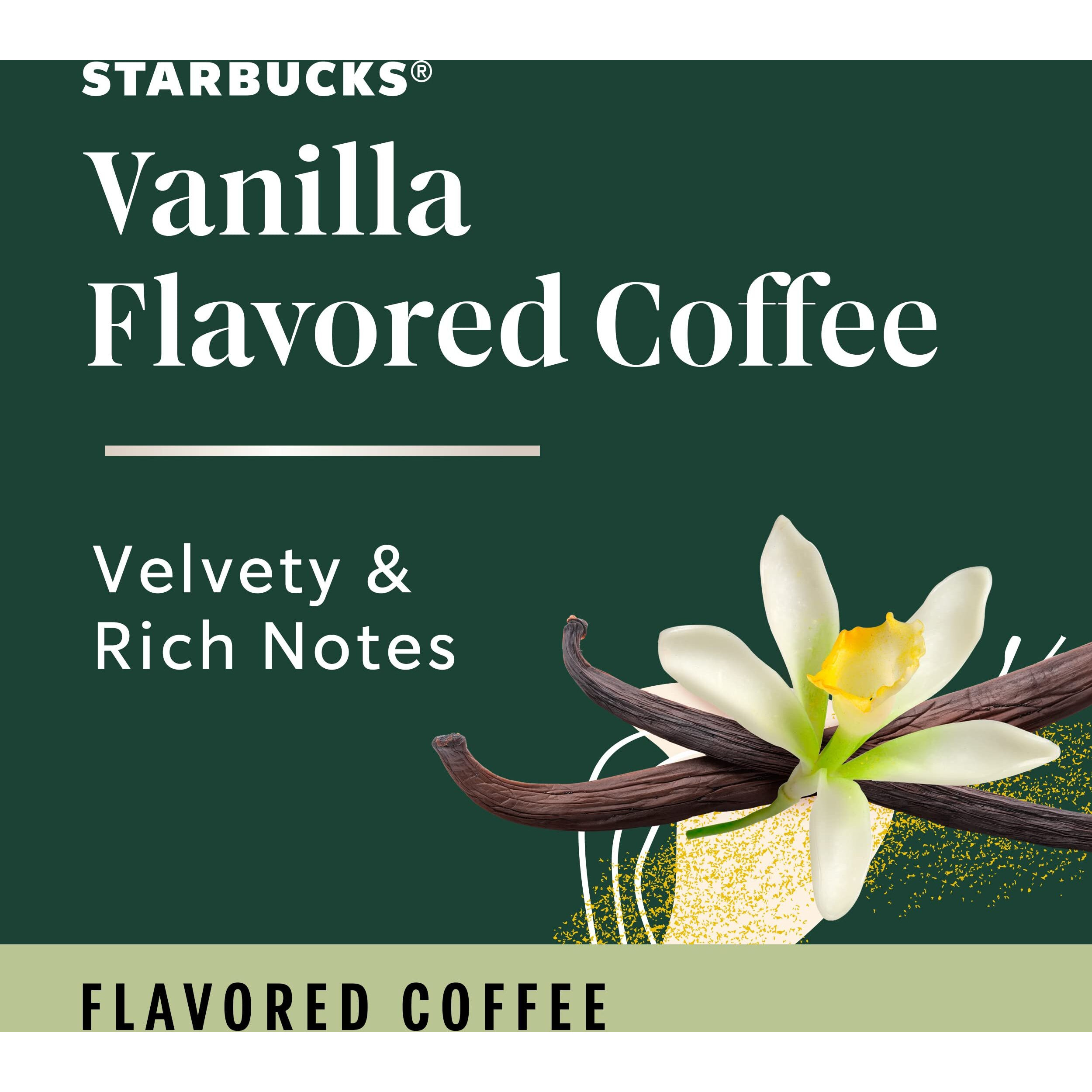 Starbucks Ground Coffee, Vanilla Flavored Coffee, Naturally Flavored, 100% Arabica, 3 Bags (11 Oz Each)