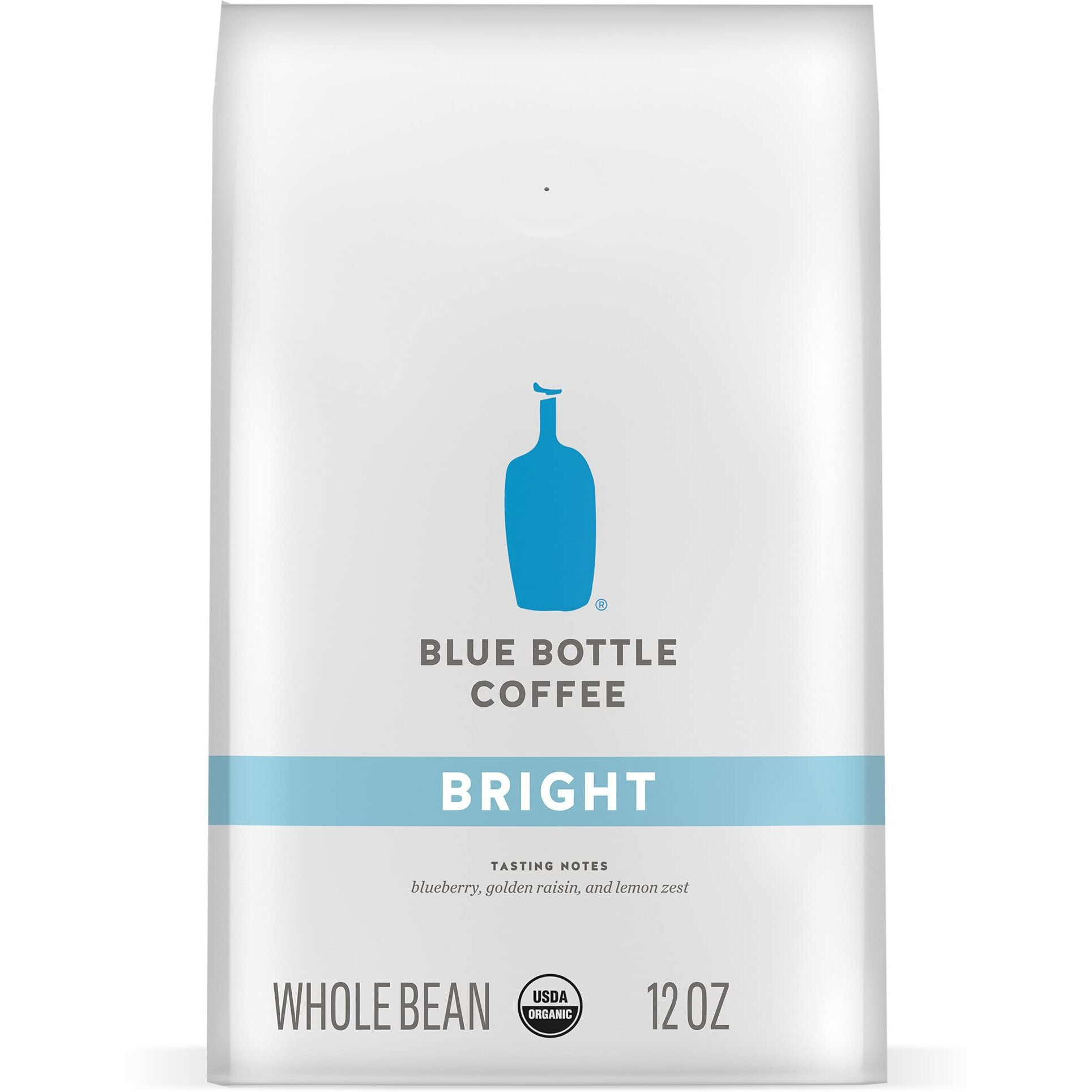 Blue Bottle Whole Bean Organic Coffee, Bright, Light Roast, 12 Ounce Bag (Pack Of 6)