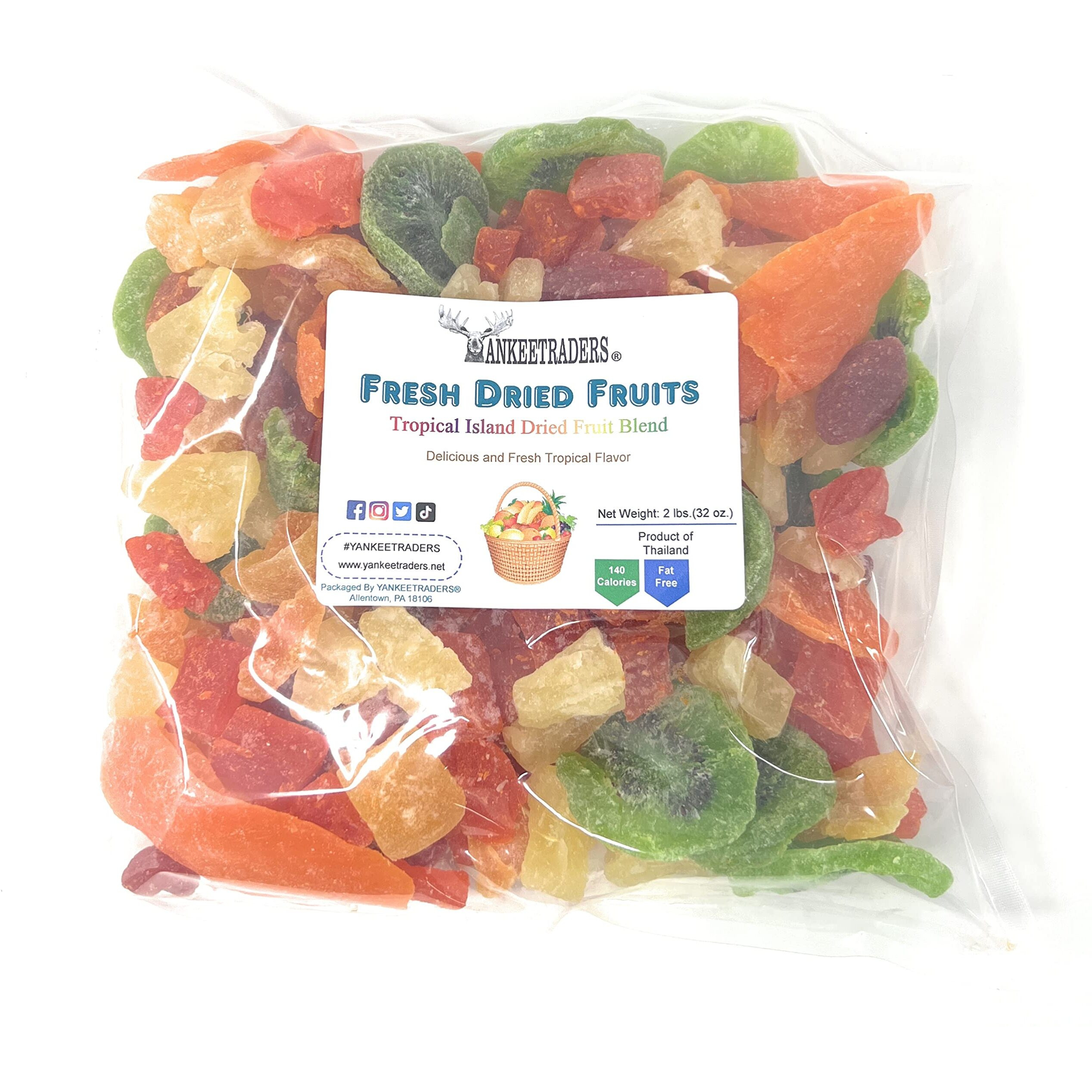 Yankee Traders Brand Tropical Island Dried Fruit Blend Mix, 2 Pound