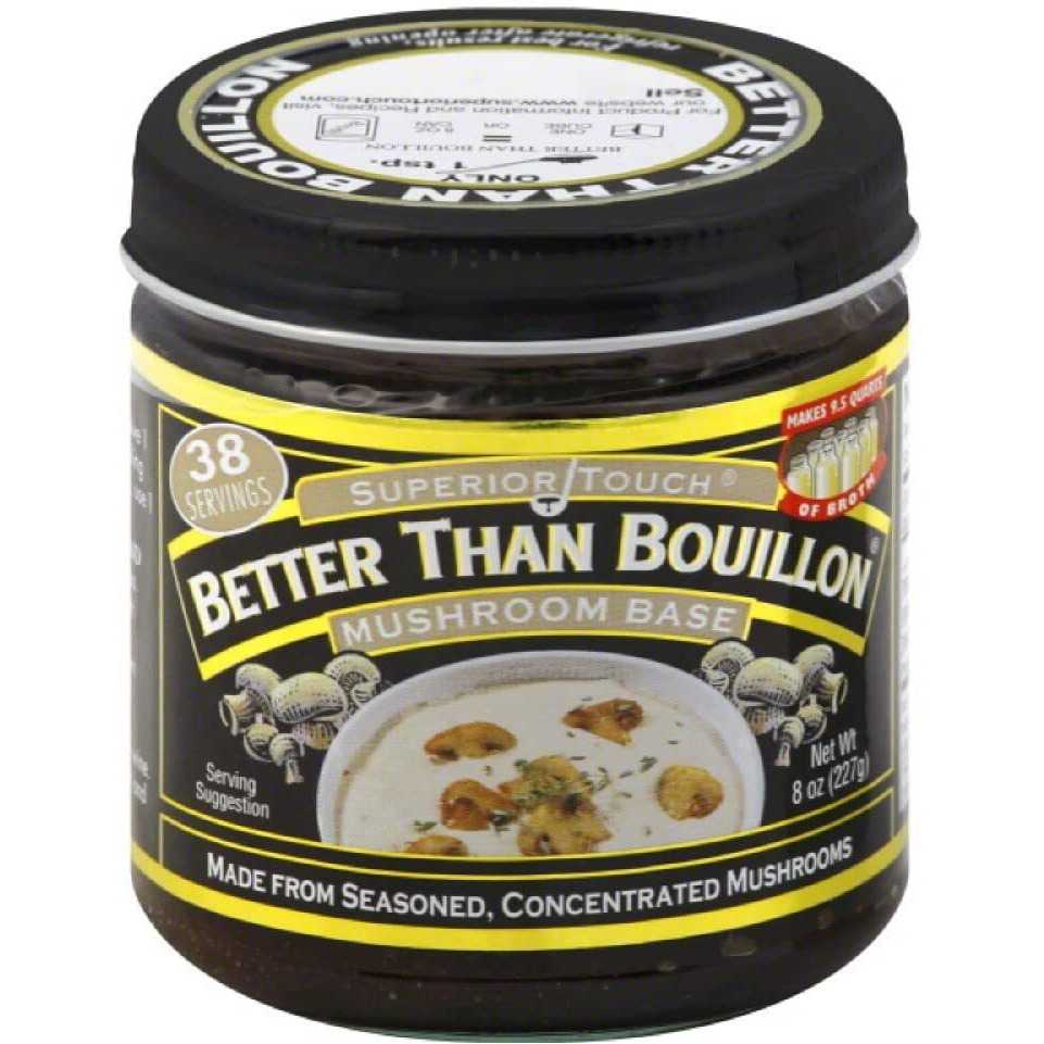 Better Than Bouillon Premium Mushroom Base, Made From Seasoned & Concentrated Mushrooms, Makes 9.5 Quarts Of Broth, 38 Servings, 8 Oz (Pack Of 1)