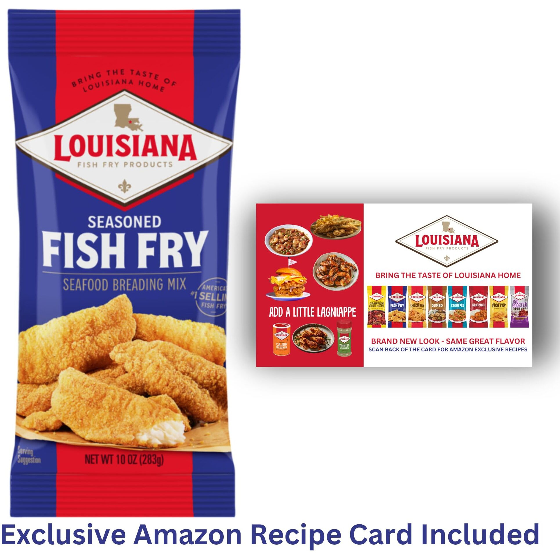 Louisiana Fish Fry - Seasoned Fish Fry Mix 10 Ounce (Pack Of 1) Season All Your Fish, Shrimp, Or Oysters To Perfection