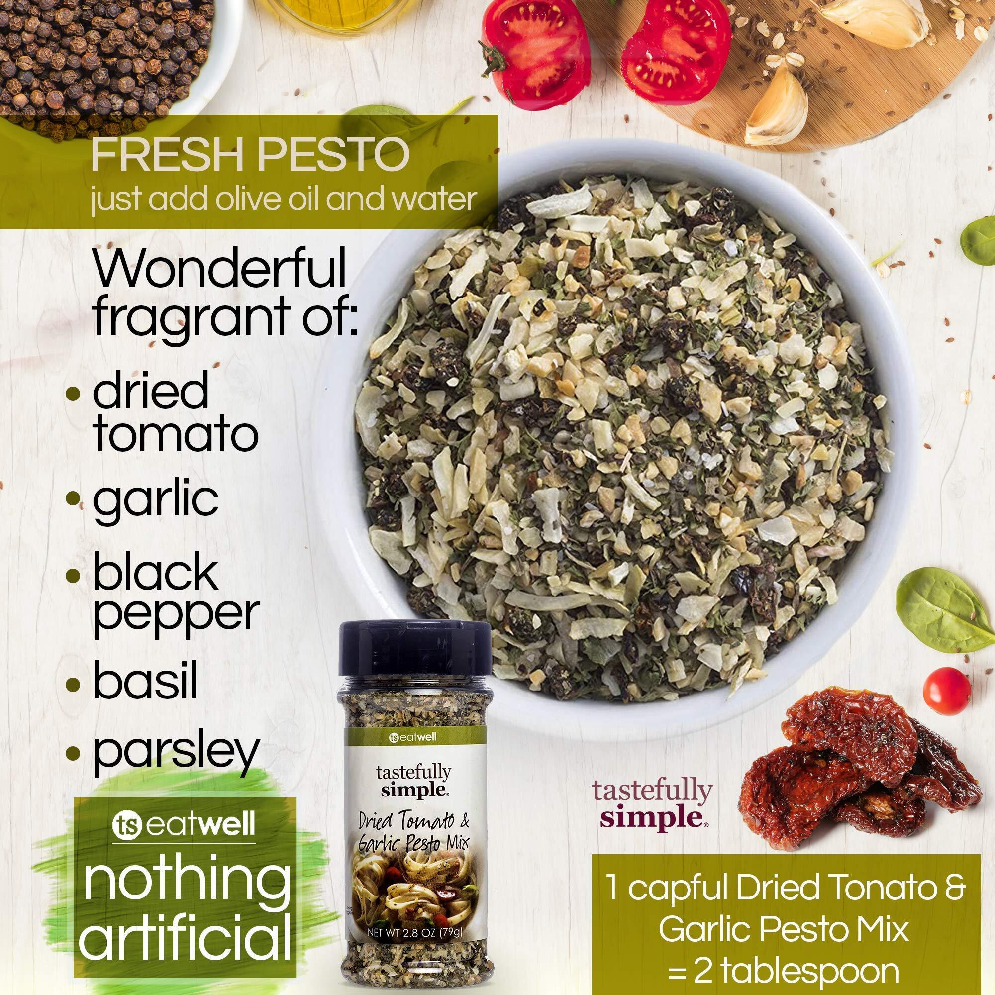 Tastefully Simple Dried Tomato And Garlic Pesto Mix, 2.8 Ounce