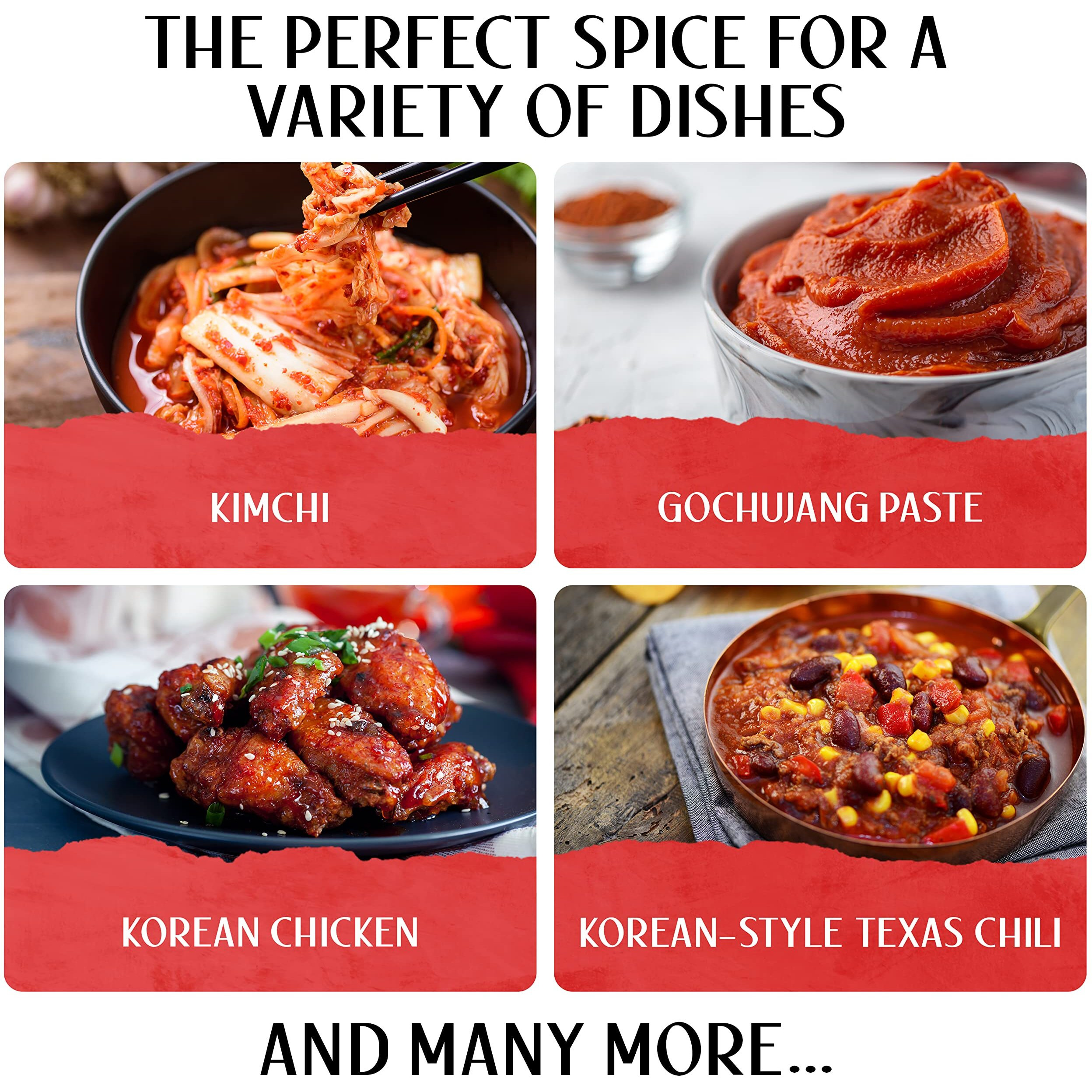 Premium Gochugaru Korean Red Pepper Flakes From Sun-Dried Gochugaru Korean Pepper - 2 Oz