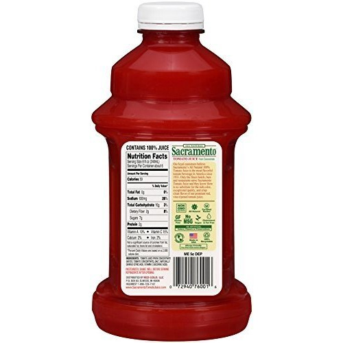Sacramento Tomato Juice, 46 Oz Plastic Bottle