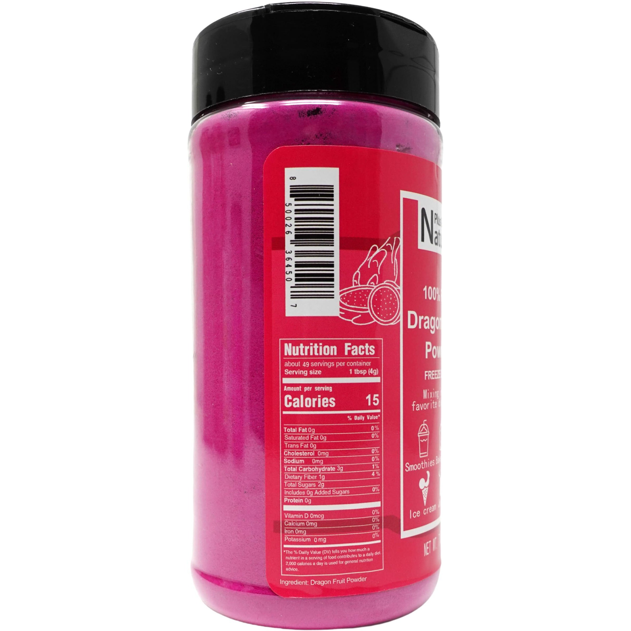 Npg Freeze Dried Red Dragon Fruit Juice Powder 7 Ounces, Dehydrated Fresh Dragonfruit Pitaya Powder For Food Coloring, Baking, Pure Natural For Smoothies, Pink Drink, Agar-Agar, Milk, Ice Cream, Cocktails, Vegan, Non-Gmo, No Added Sugar, No Preservatives