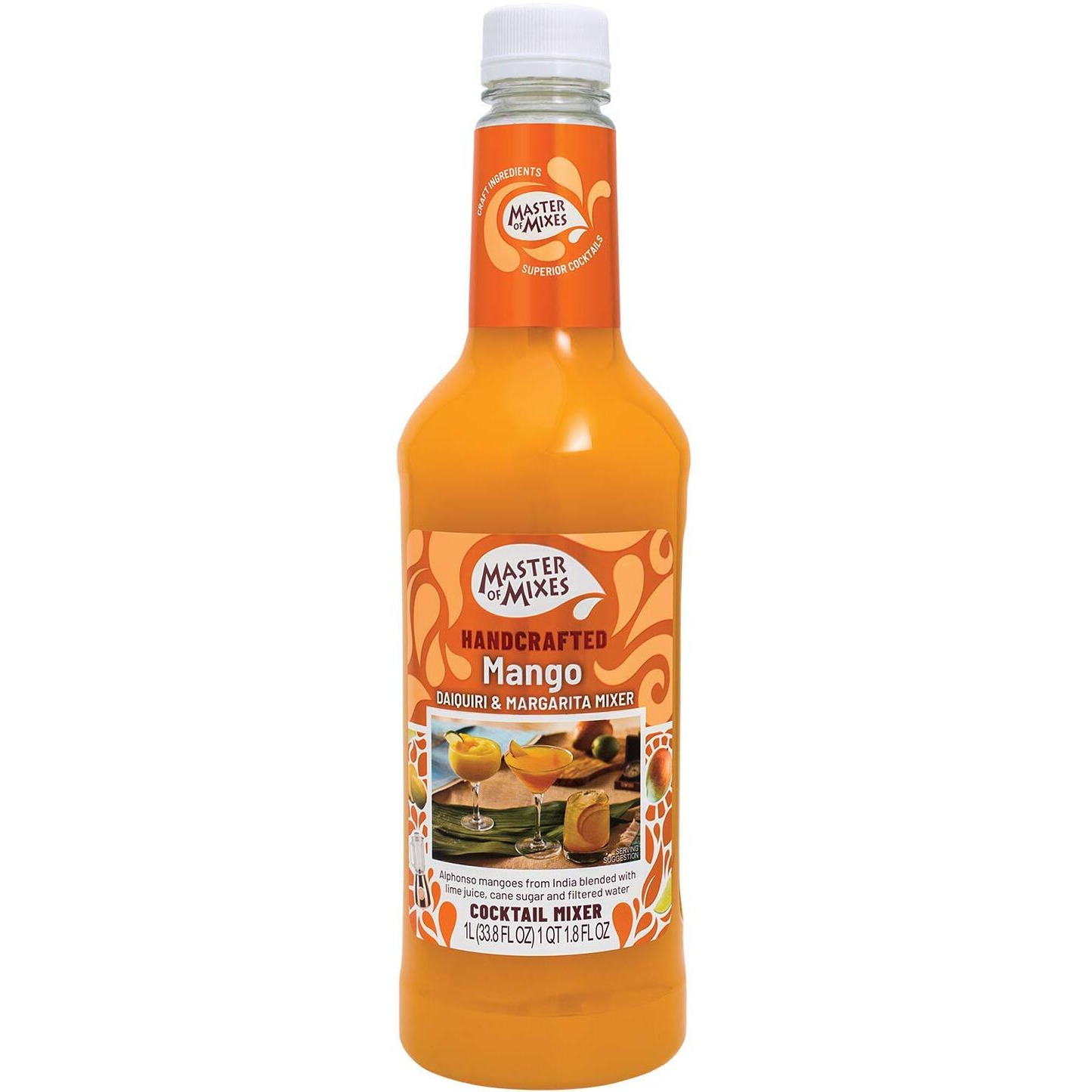 Master Of Mixes Mango Daiquiri / Margarita Drink Mix, Ready To Use, 1 Liter Bottle (33.8 Fluid Ounces)