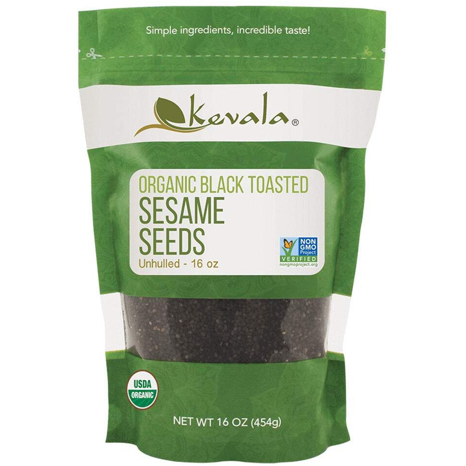 Kevala Organic Black Sesame Seeds 1 Lb (Toasted)