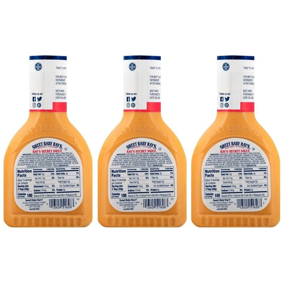 Sweet Baby Ray's Dipping Sauce, Secret Sauce, 14 Oz (Pack Of 3)