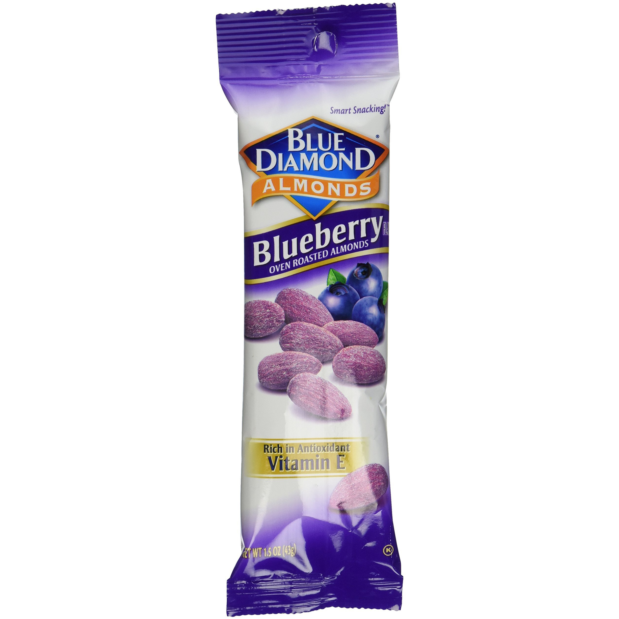 Blue Diamond Blueberry Flavored Almonds, 1.5 Ounce (Pack Of 12)