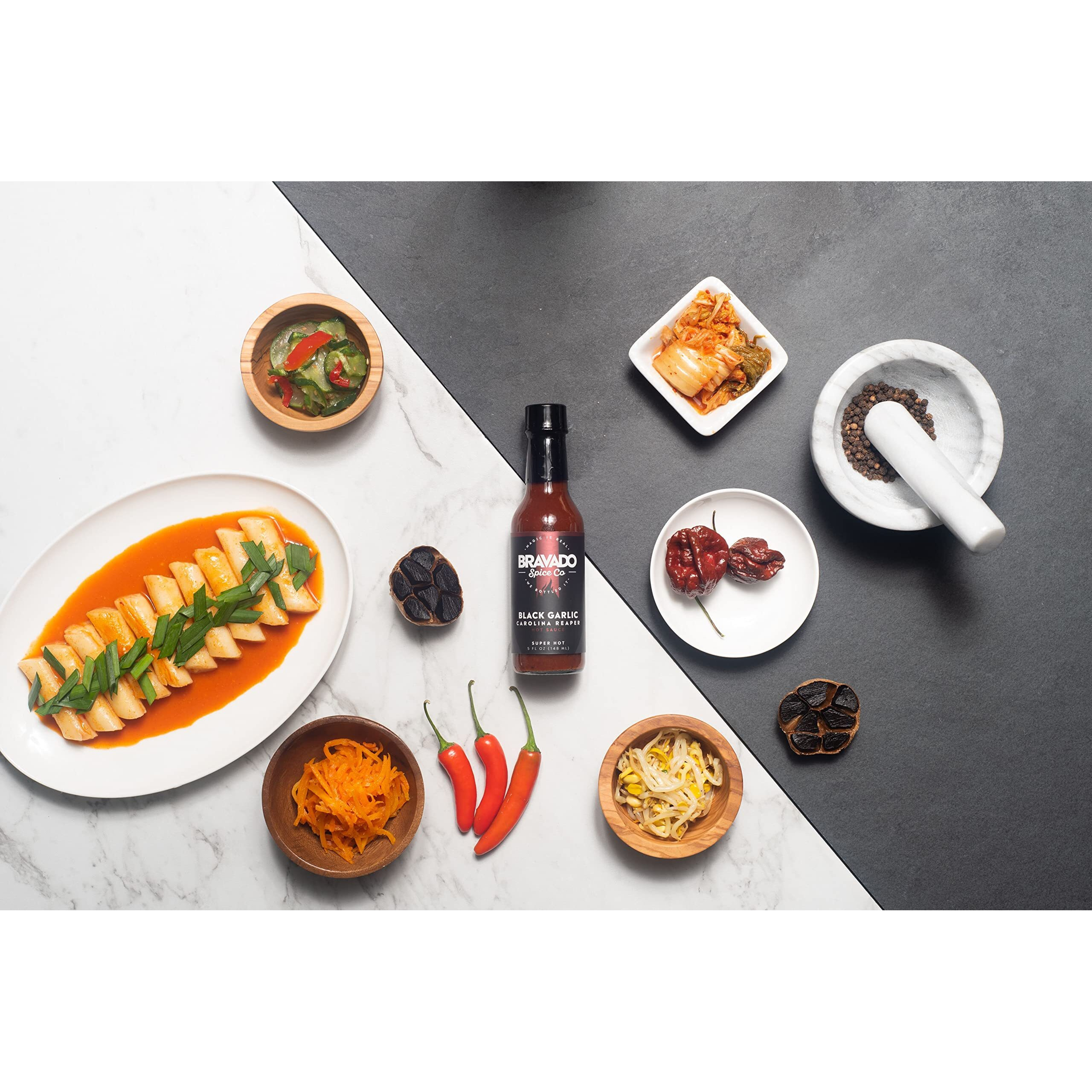 Carolina Reaper Bundle By Bravado Spice Featured On Hot Ones Gluten Free, Vegan, Low Carb, Paleo Hot Sauce All Natural 5 Oz Hot Sauce Bottle Award Winning Gourmet Hot Sauce