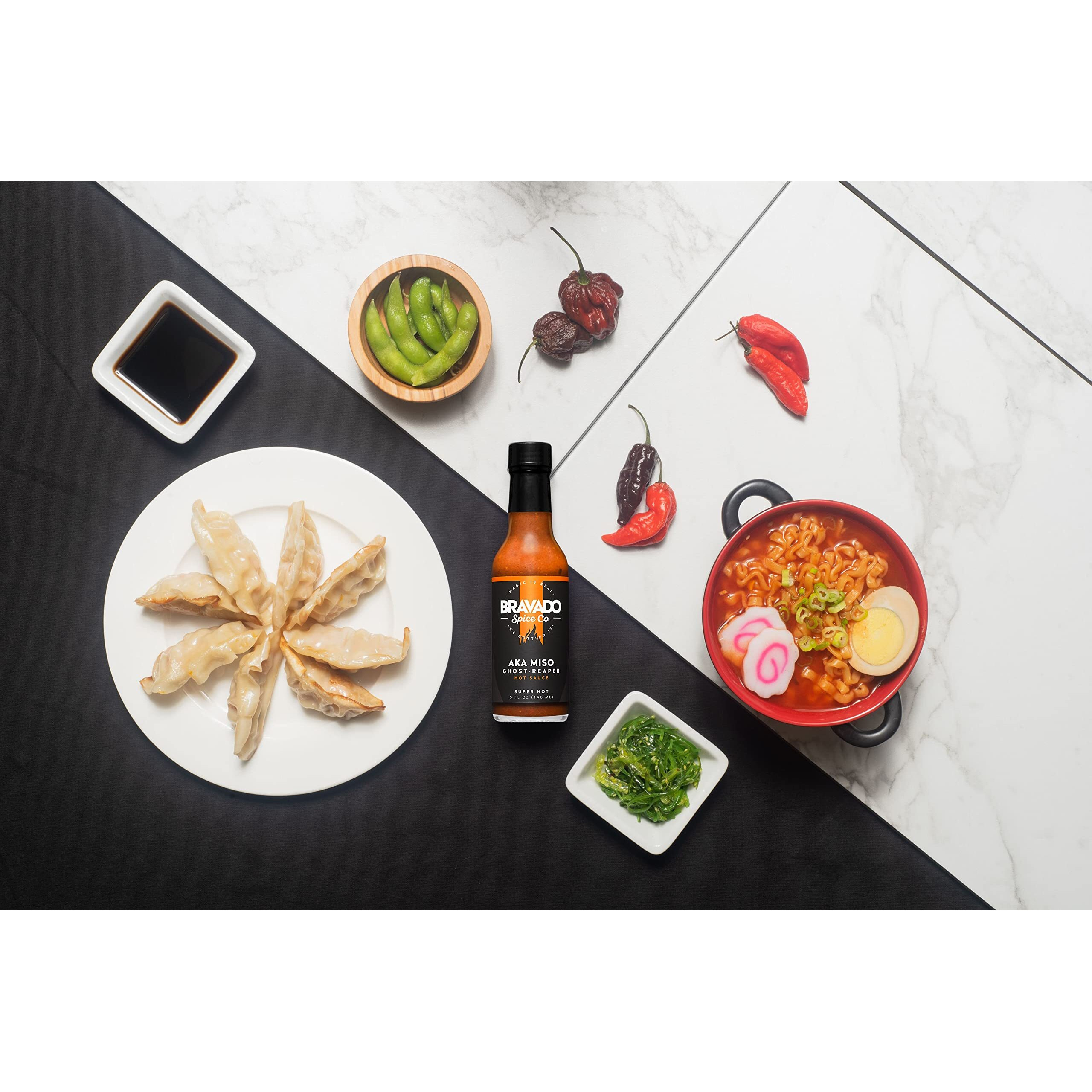 Carolina Reaper Bundle By Bravado Spice Featured On Hot Ones Gluten Free, Vegan, Low Carb, Paleo Hot Sauce All Natural 5 Oz Hot Sauce Bottle Award Winning Gourmet Hot Sauce
