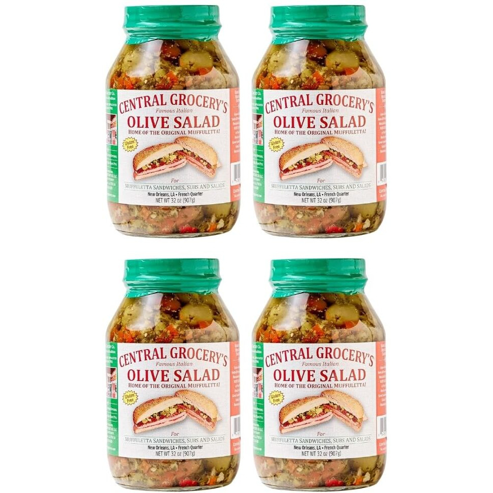 Central Grocery Olive Salad 32 Oz (4 Pack)