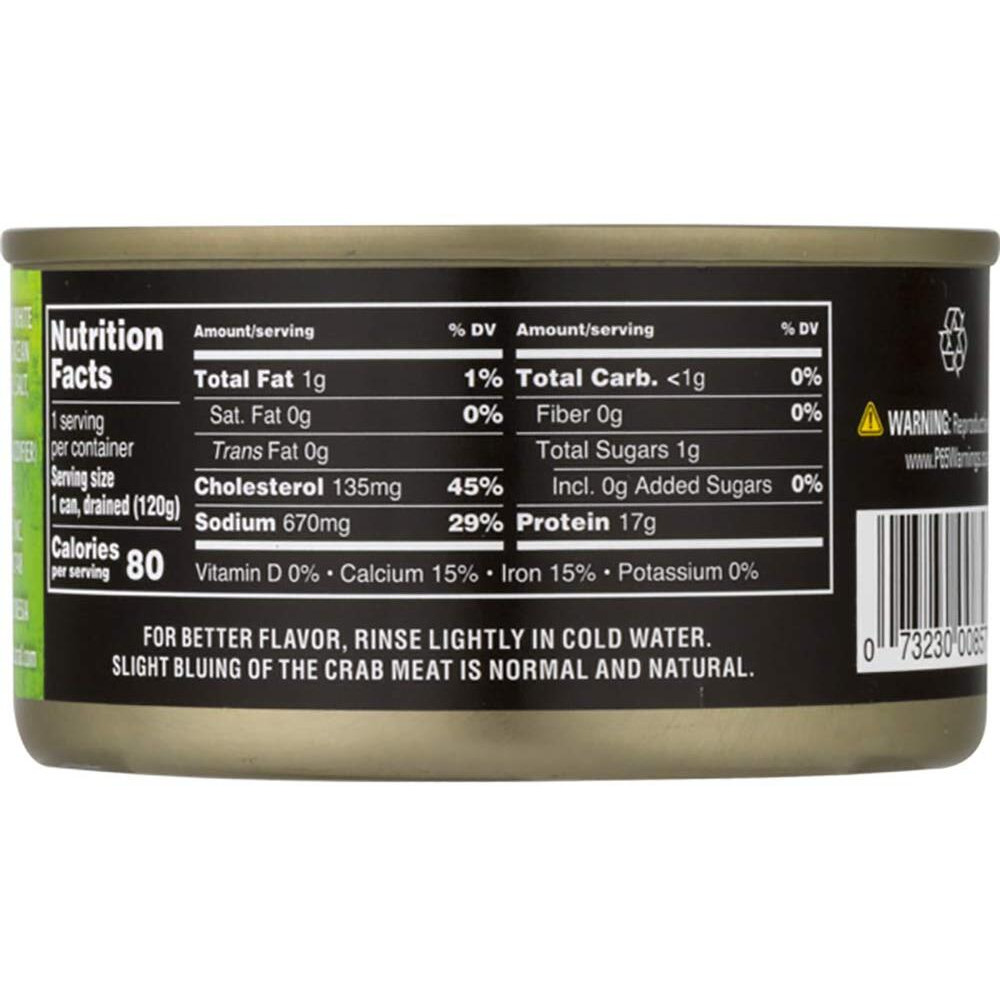 Crown Prince Natural Fancy White-Lump Crab Meat, 6-Ounce Cans (Pack Of 2)