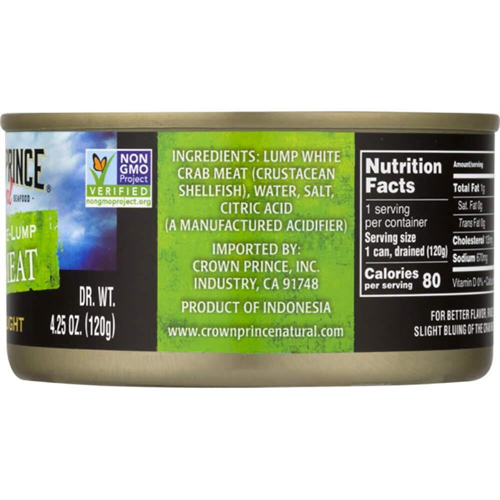 Crown Prince Natural Fancy White-Lump Crab Meat, 6-Ounce Cans (Pack Of 2)