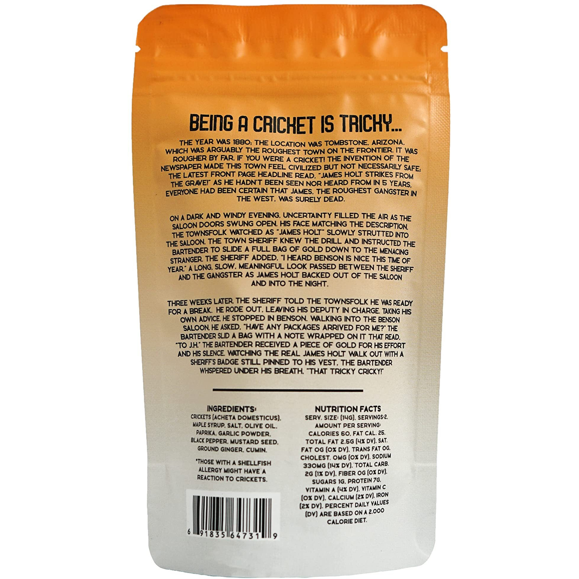 Tricky Cricky Edible Flavored Cricket Snacks For Humans - Usa Grown - Unique & Healthy Gourmet Snacks For Adults - High Protein, Low Carb, Low Calorie Dried Edible Bugs For People - Bbq - 1 Oz
