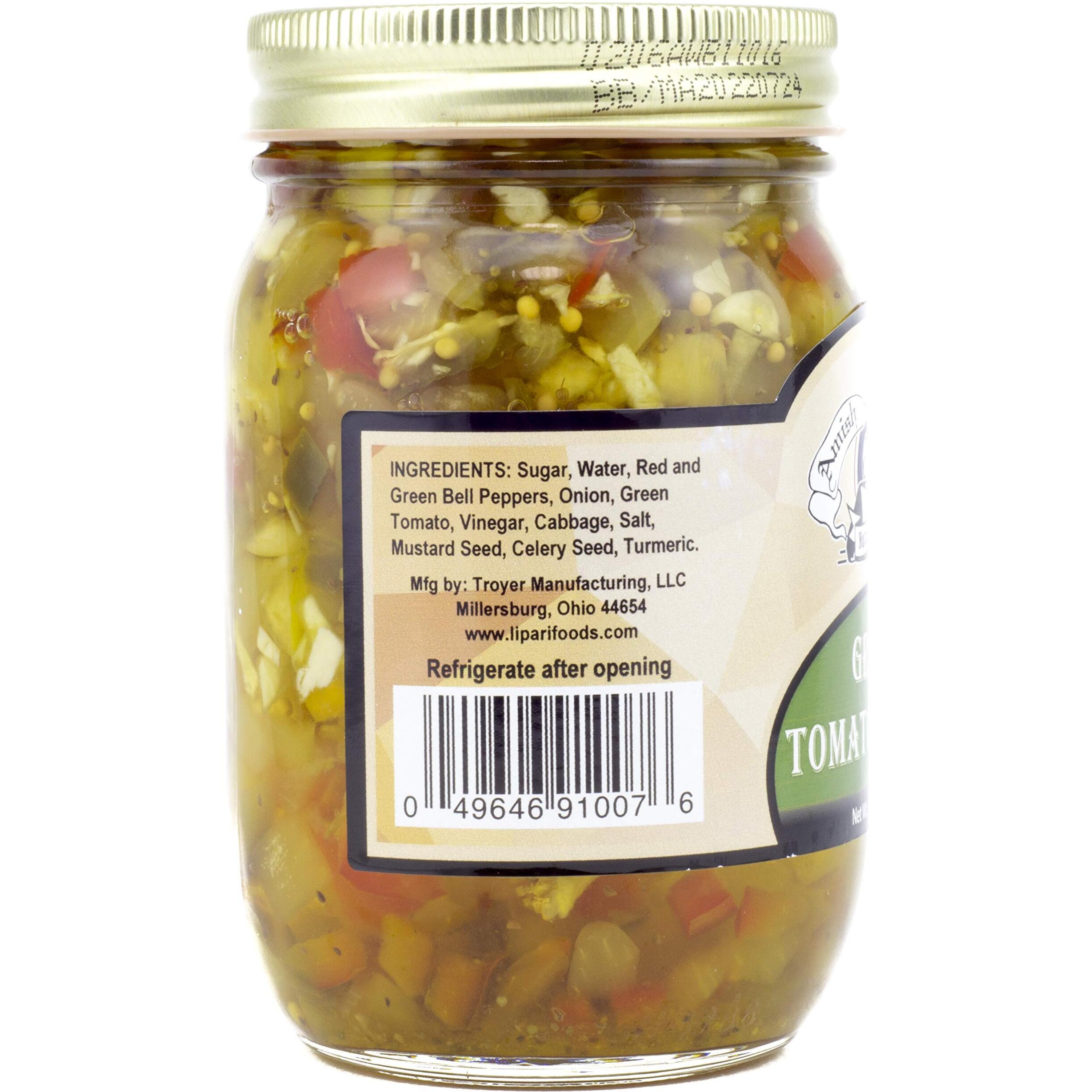 Amish Wedding All-Natural Green Tomato Relish 15 Ounces (Pack Of 2)