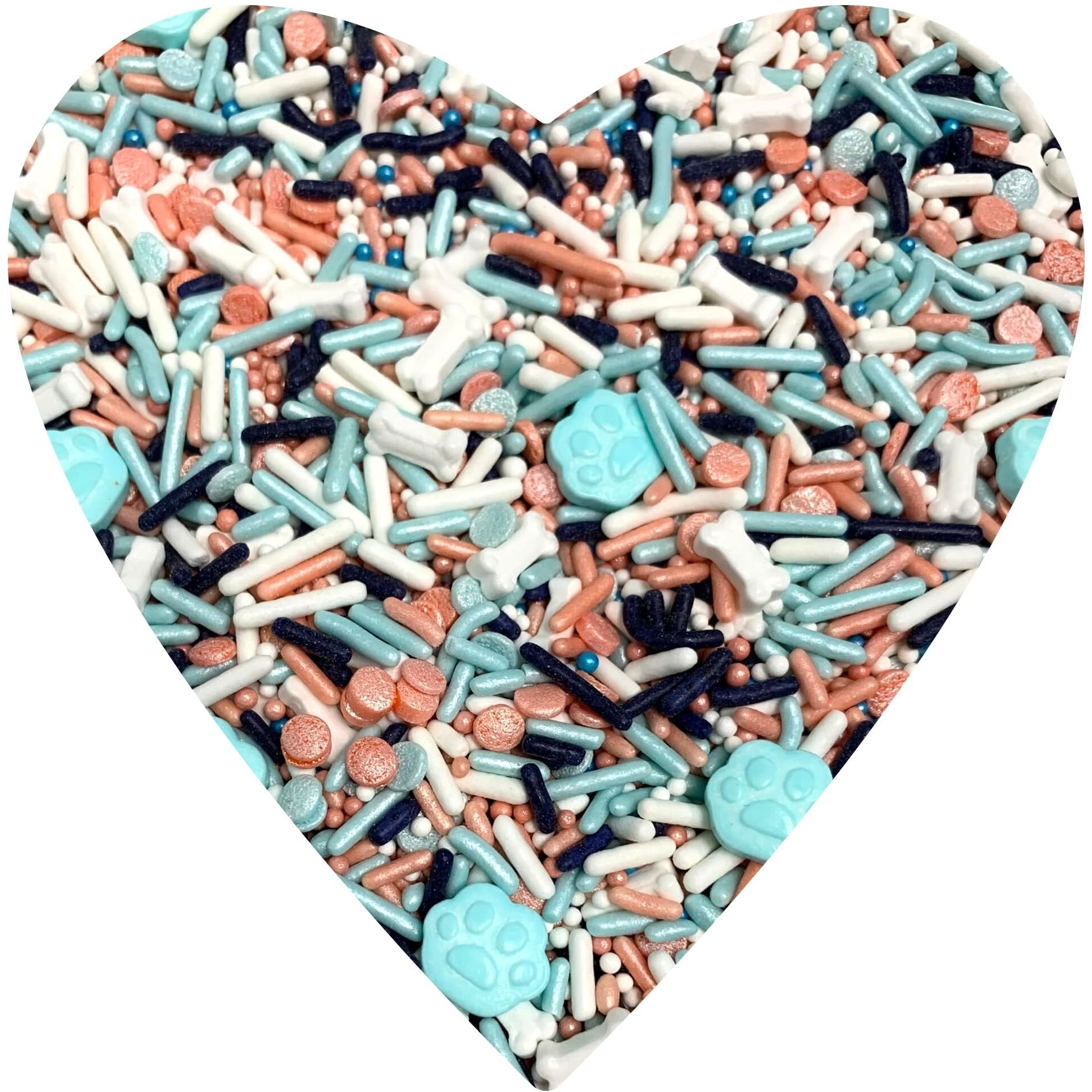 Cool Mom Sprinkles Blue Dog Paw Sprinkles (4 Oz.) - Bluey Themed Birthday Sprinkles For Decorating Cakes, Cupcakes, Cookies & Desserts - Mixed In The Usa/Gluten-Free