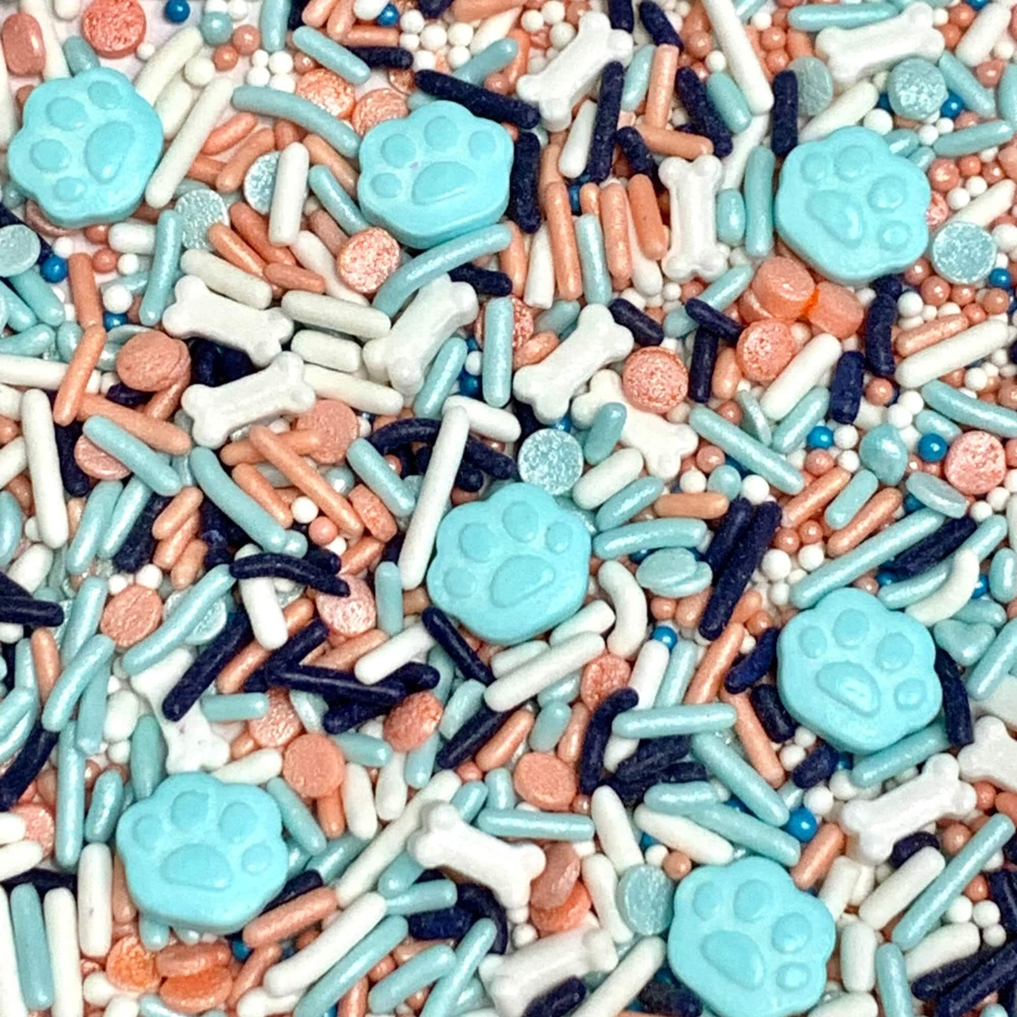 Cool Mom Sprinkles Blue Dog Paw Sprinkles (4 Oz.) - Bluey Themed Birthday Sprinkles For Decorating Cakes, Cupcakes, Cookies & Desserts - Mixed In The Usa/Gluten-Free