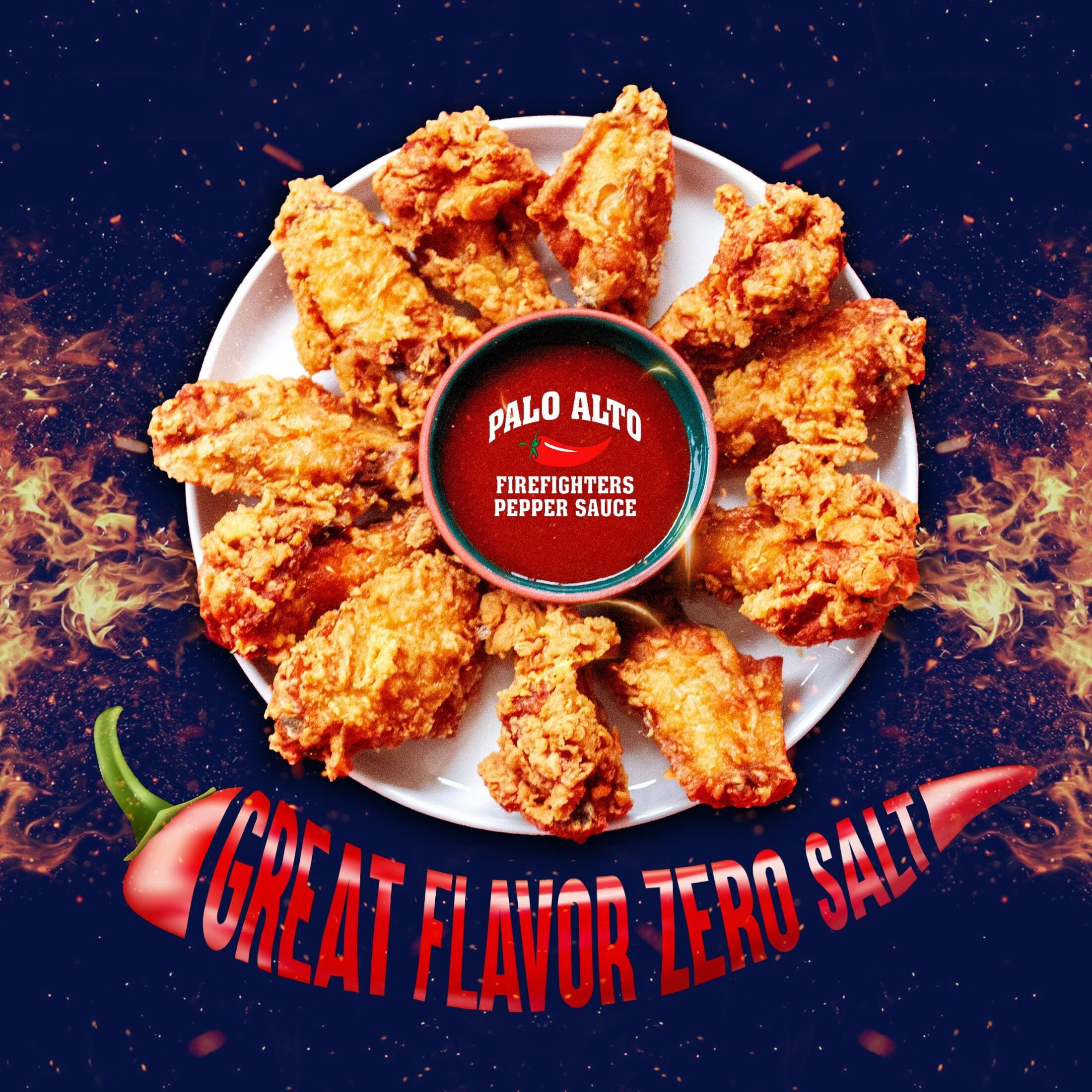 Palo Alto Firefighters Xx Habanero Pepper Sauce (8.5Oz) - Pack Of 2 - Salt Free Pepper Plant Hot Sauce, No Sodium Hot Pepper Sauce, No Salt Sauces