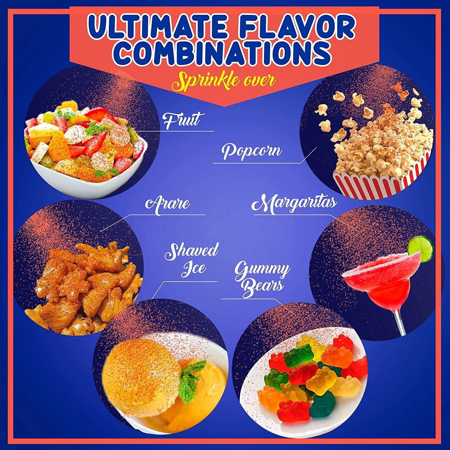 Authentic Red Li Hing Mui Powder - Flavor Fresh Fruit, Candy, Shave Ice Or Cocktail Drinks - Sweet, Sour & Salted Dried Plum Powder - Famous Asian Hawaiian Snack - 2.5 Ounce