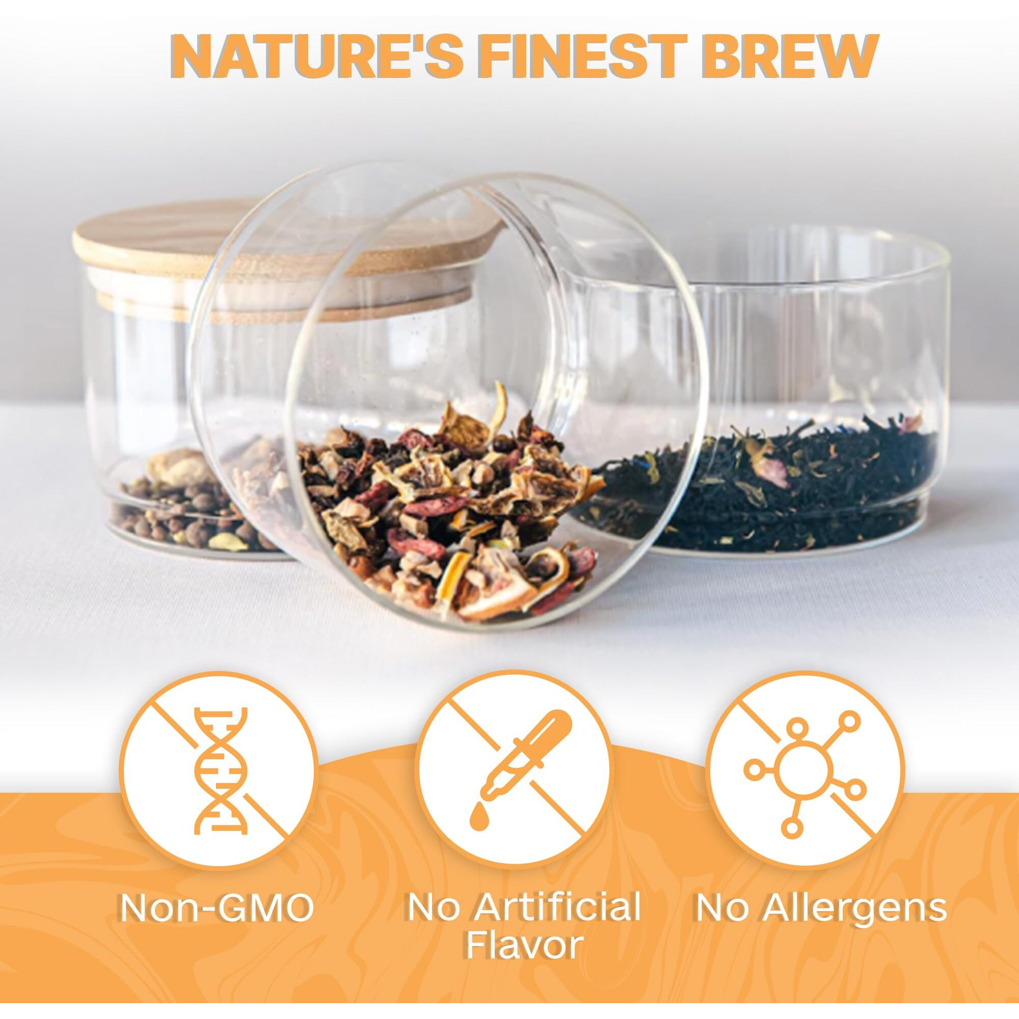 Prime Tea - Fruit Tea Sampler Set - Assorted Variety Fruit Tea Box With Herbal, Fruit And Spices Loose Leaf Tea Blends, Flavorful Assortment - 6 Samplers - Vibrant Vitality Collection - 10 Ounce