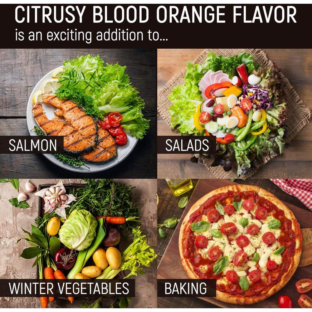 Calivirgin Blood Orange Olive Oil - Blood Orange Infused Extra Virgin Olive Oil - Cold Pressed Olive Oil - Blood Orange Flavored Olive Oil - No Preservatives, Organically Grown Olives - 250Ml