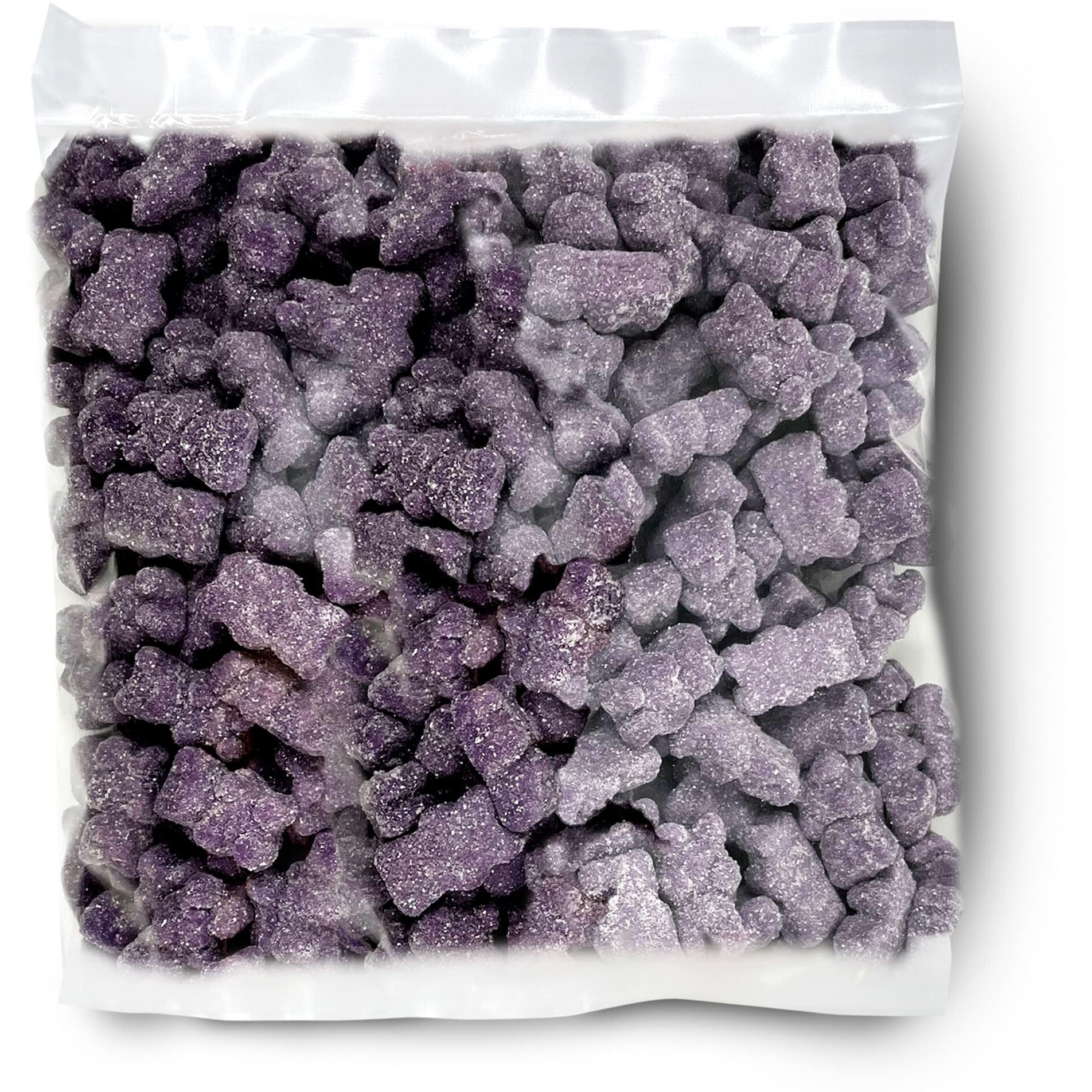 Purple Gummy Bears Sugared, 2.2 Pound Bag, Purple Candy Grape Flavored, The Hampton Popcorn & Candy Company