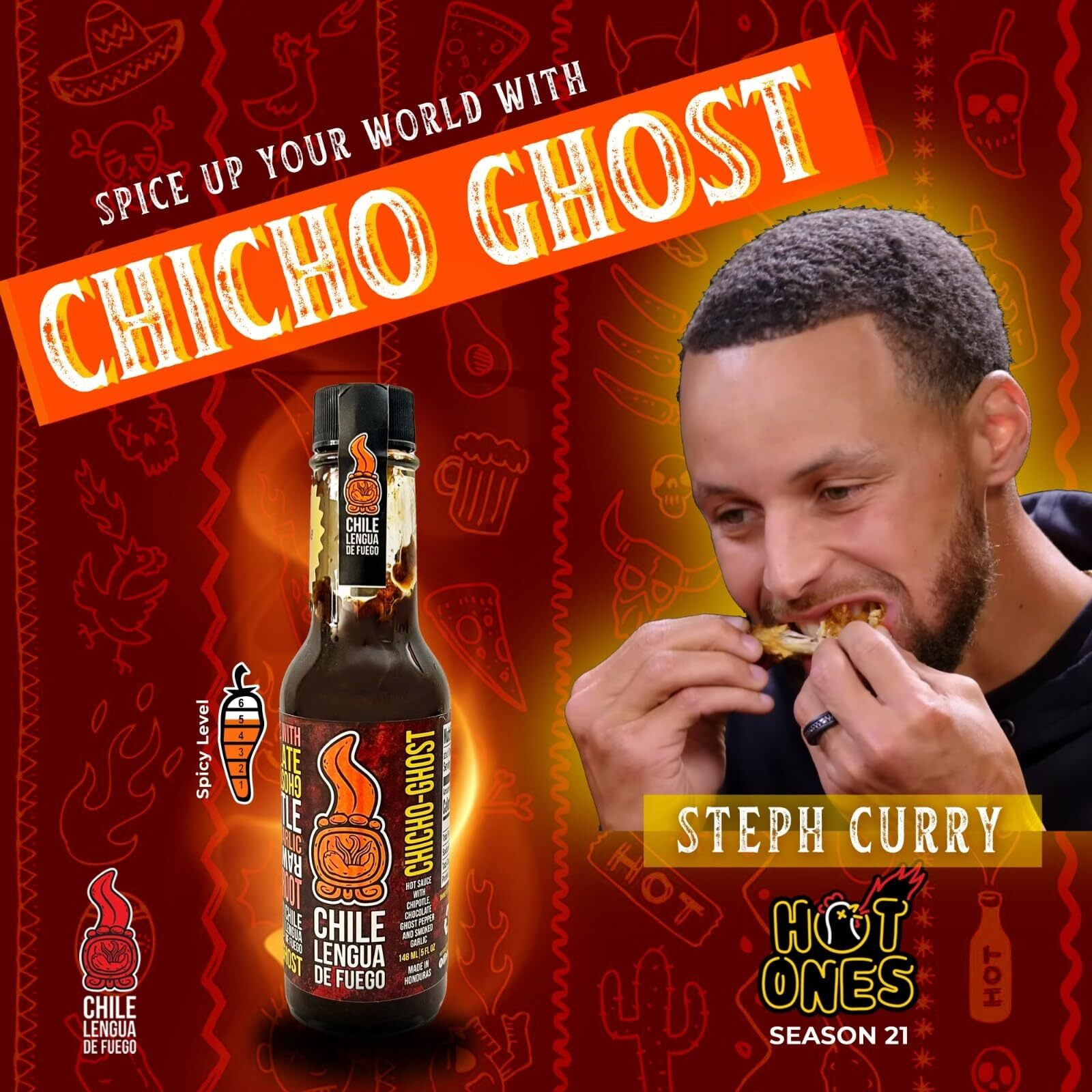 Spicy Trio Celebrity Variety Pack - Bhutila, Turmeric, Chicho Ghost - 3-Pack As Seen On Hot Ones