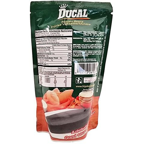 Ducal Refried Black Beans 14.1Oz / 400Grs Frijoles Negros Volteados (3 Pack)