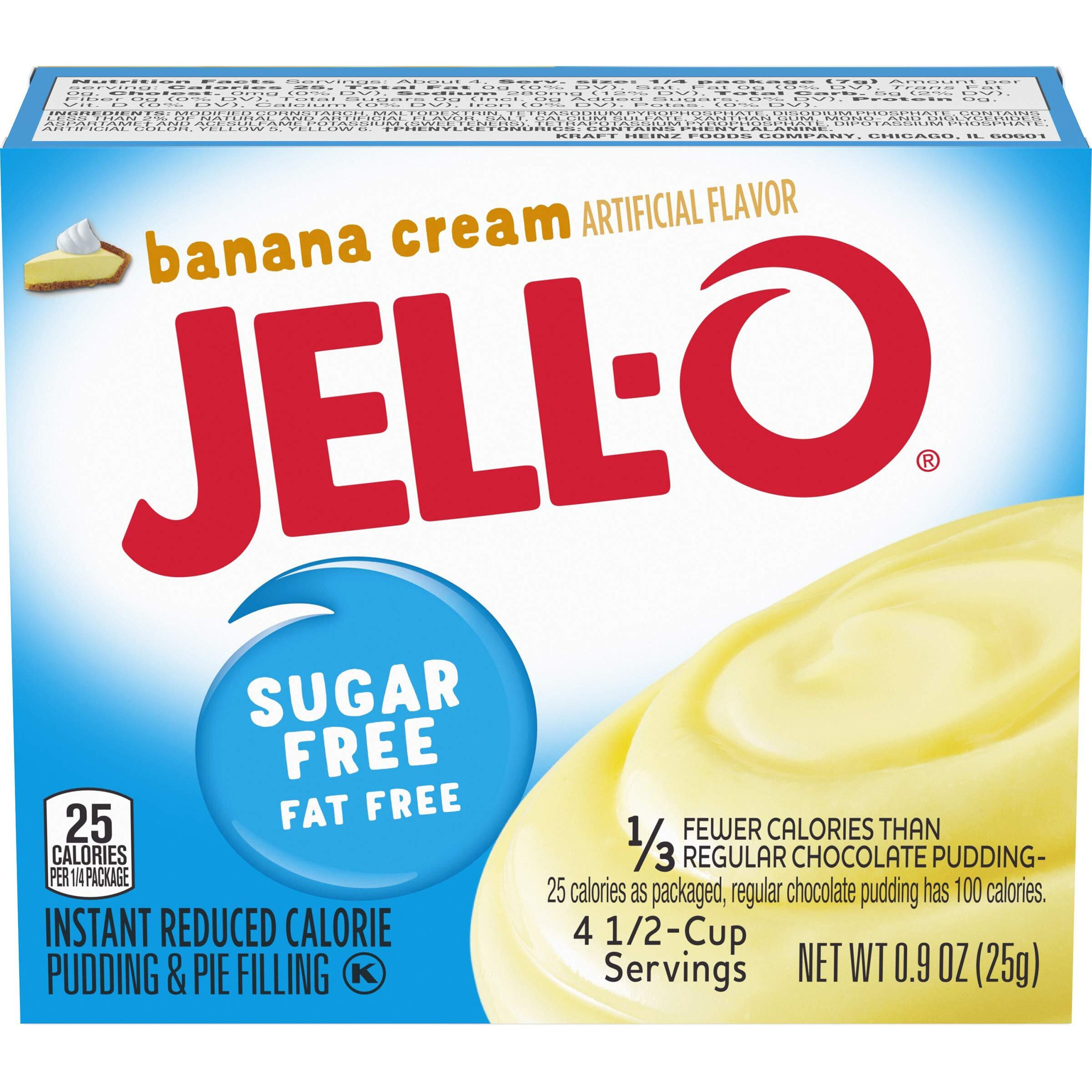 Jell-O Banana Cream Sugar Free Pudding & Pie Filling (4-Pack)