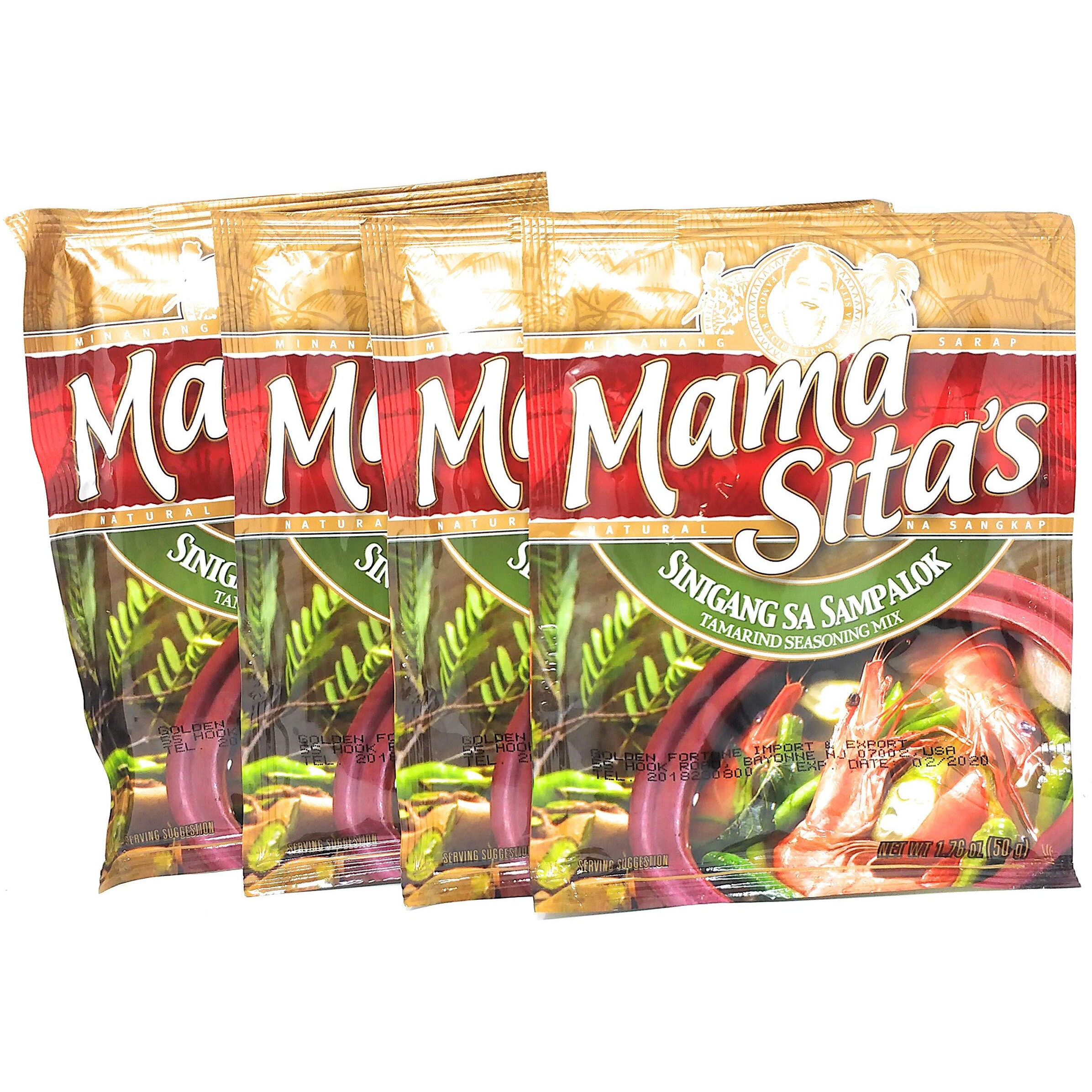 Mama Sita's Sinigang Sa Sampalok Tamarind Seasoning Mix 1.76Oz (50G) 4 Pack