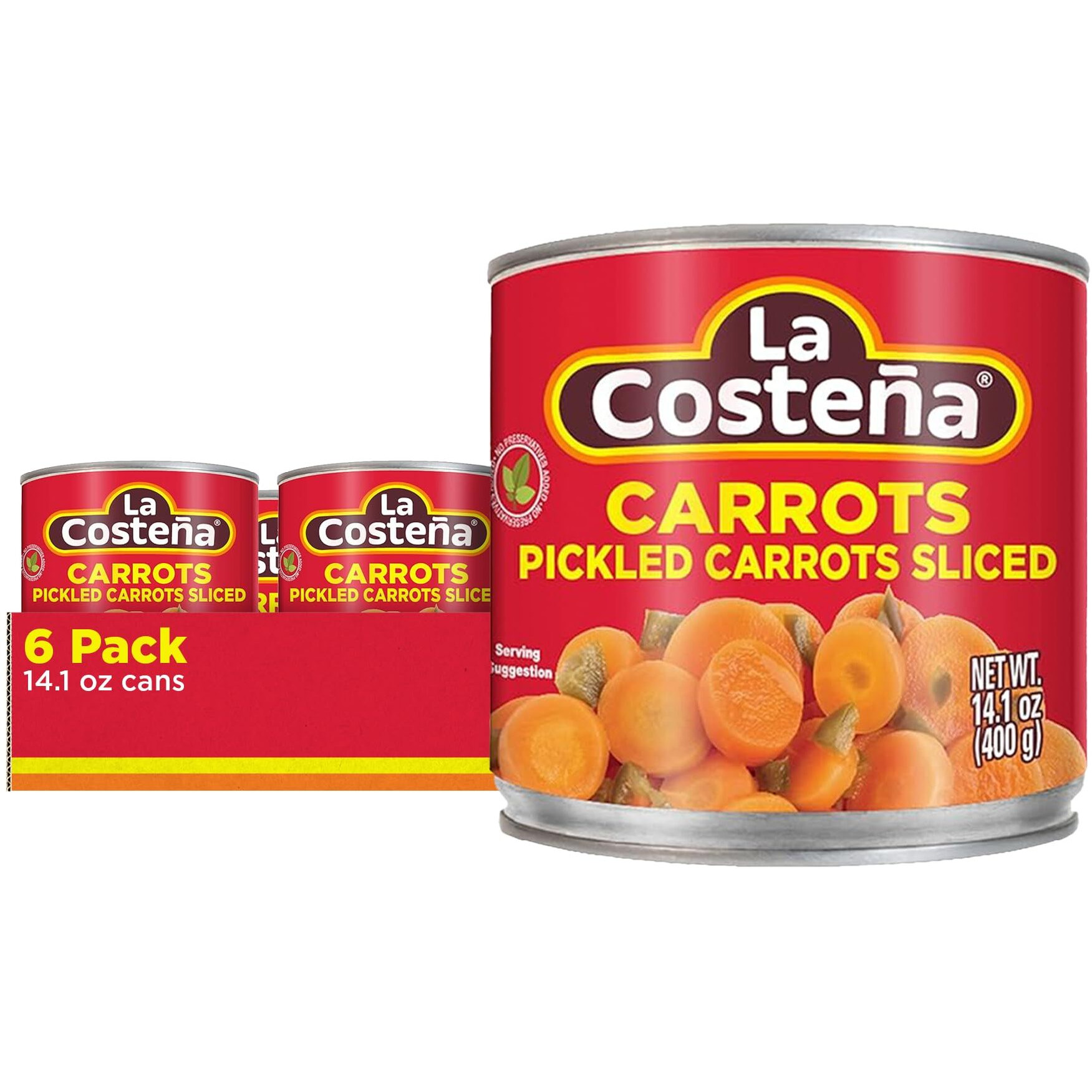 La Costea Sliced Pickled Carrots, 14.1 Ounce Can (Pack Of 6)