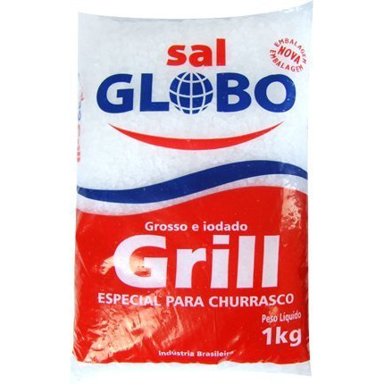 Globo Sal Grosso Rock Sea Salt For Brazilian Barbecue 1Kg, Original, 35.27 Ounce