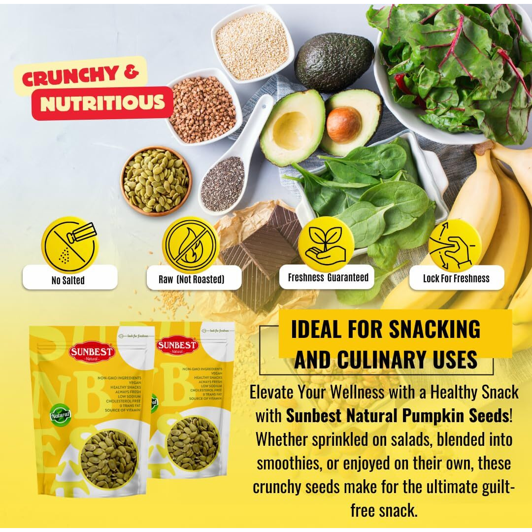 Pumpkin Seeds, Pumpkin Seeds Roasted Salted, Non-Gmo Shelled Pumpkin Seeds, Vegan And Kosher Seeds Snacks, 2 Lbs.